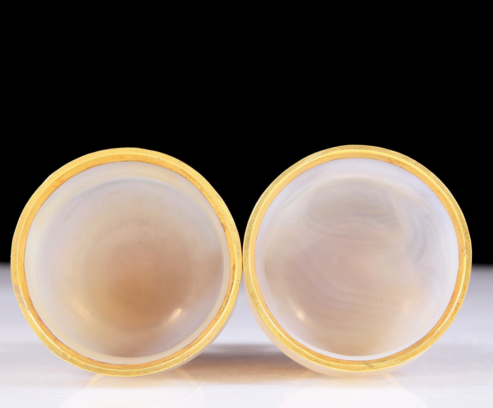 A set of exquisite agate gold-covered tea sets - 12