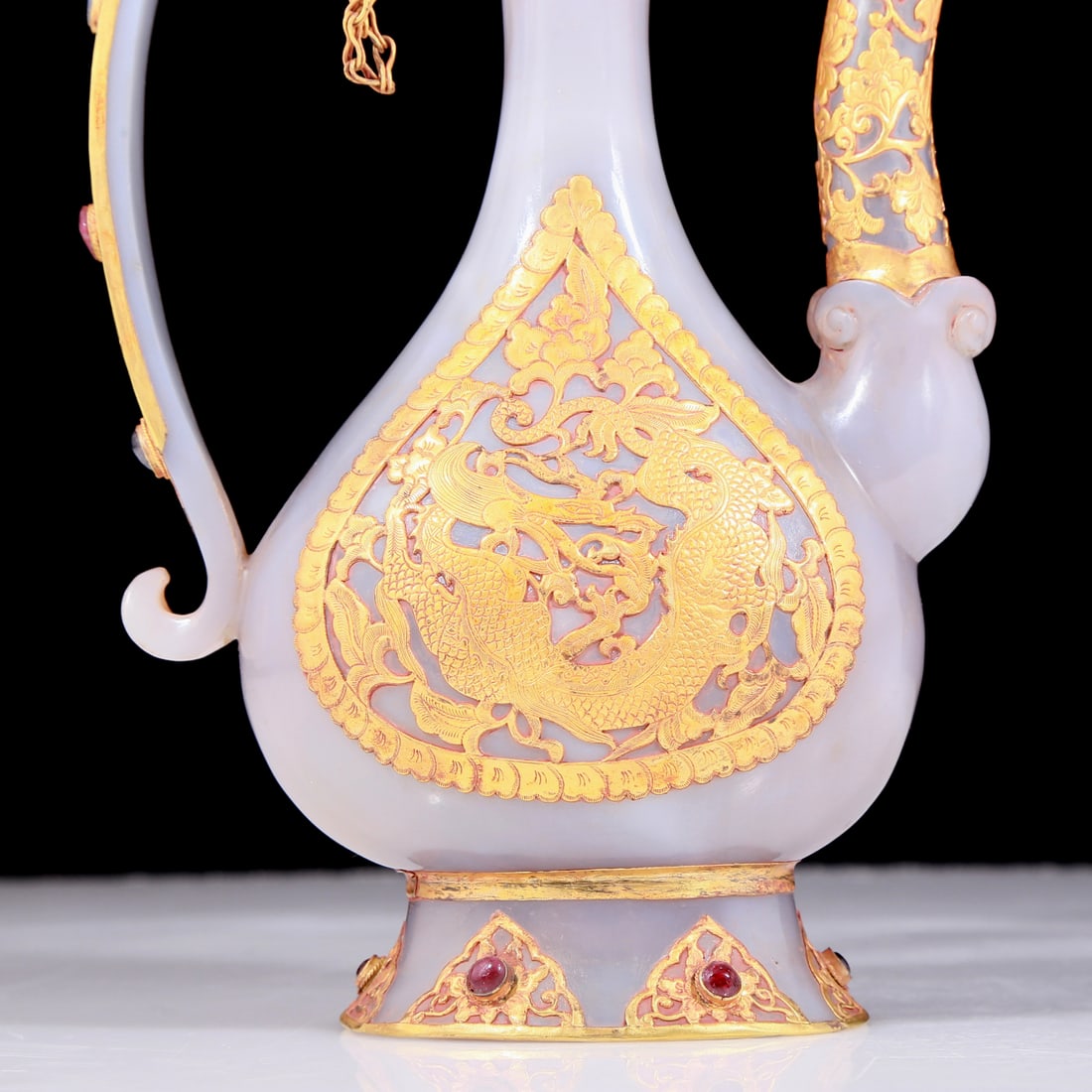 A set of exquisite agate gold-covered tea sets - 3