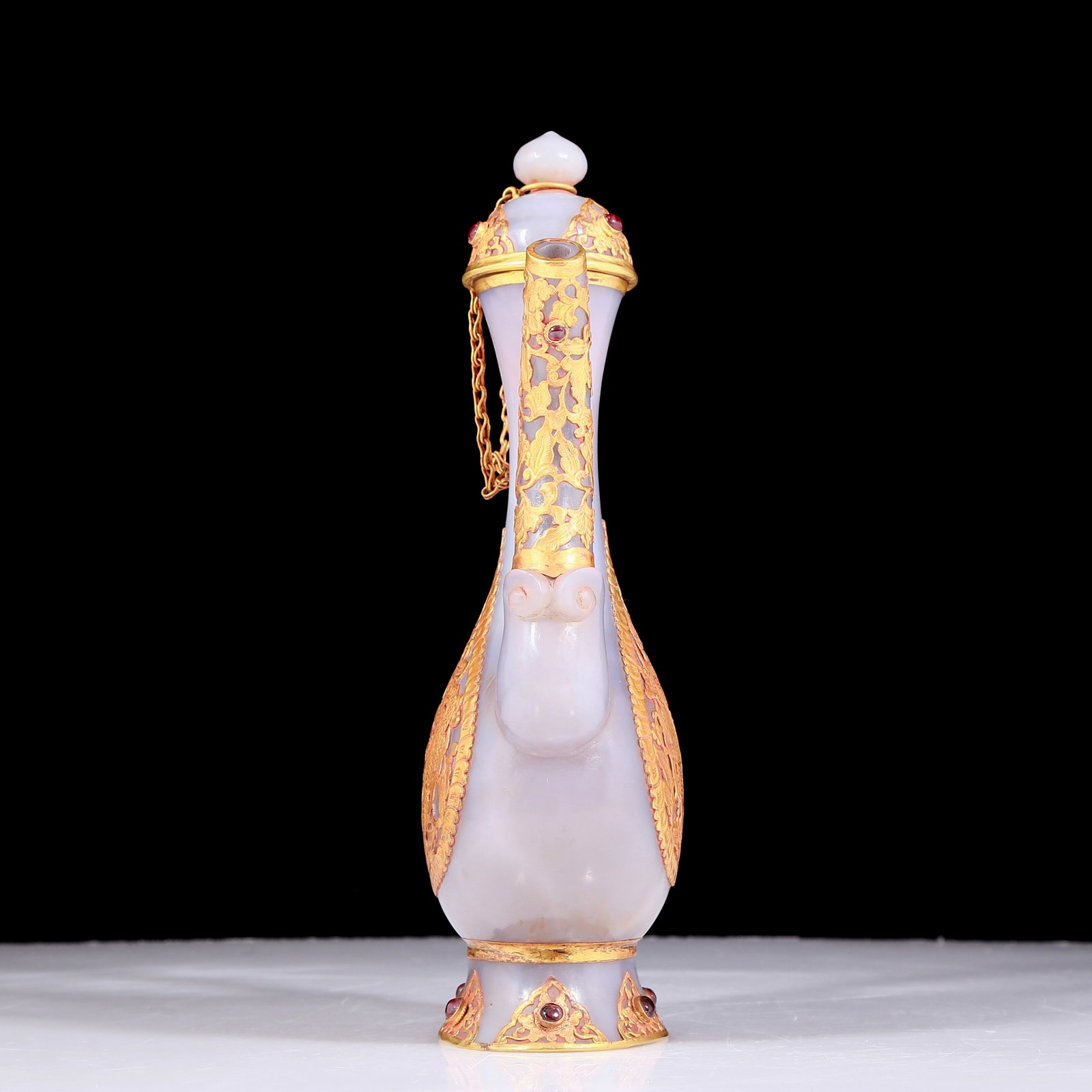 A set of exquisite agate gold-covered tea sets - 5
