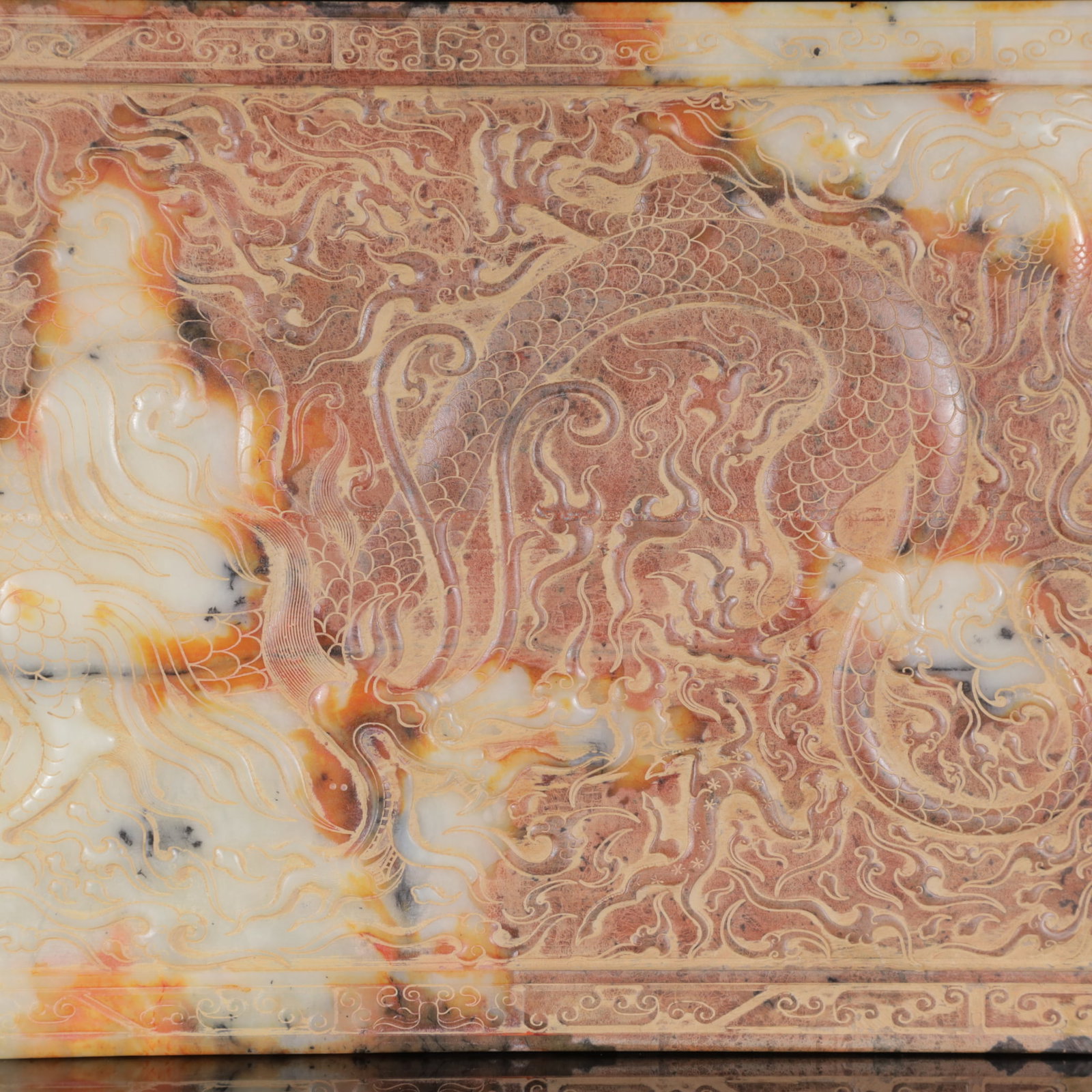 An Exquisite White Jade Dragon Pattern Ornament,with Poem - 3