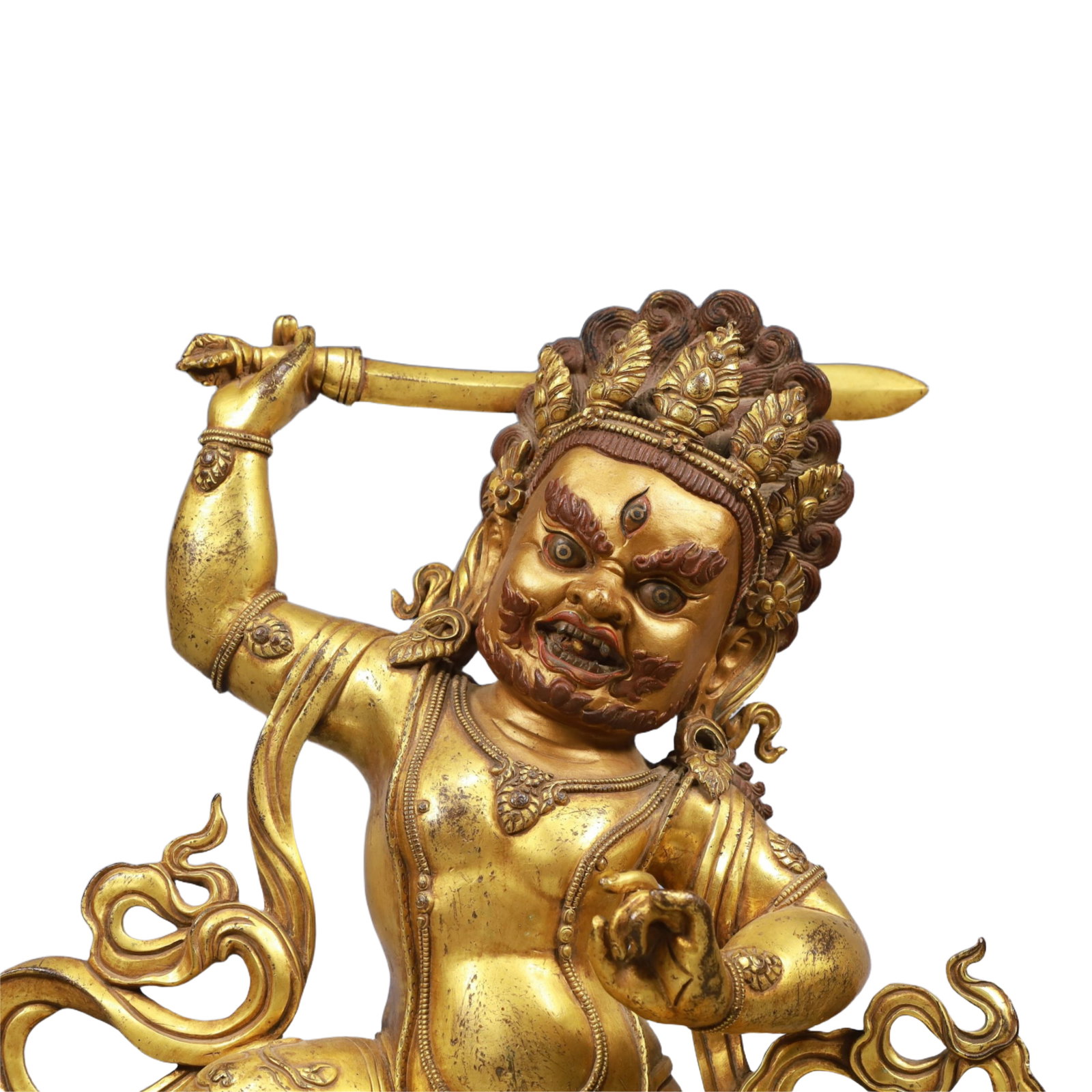 A Solemn Gilt Bronze Statue of Mammon - 2