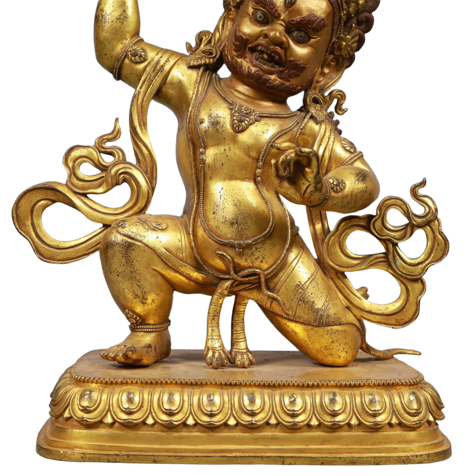 A Solemn Gilt Bronze Statue of Mammon - 3