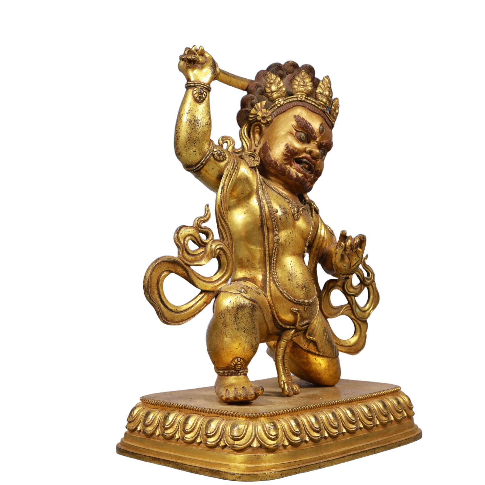 A Solemn Gilt Bronze Statue of Mammon - 6