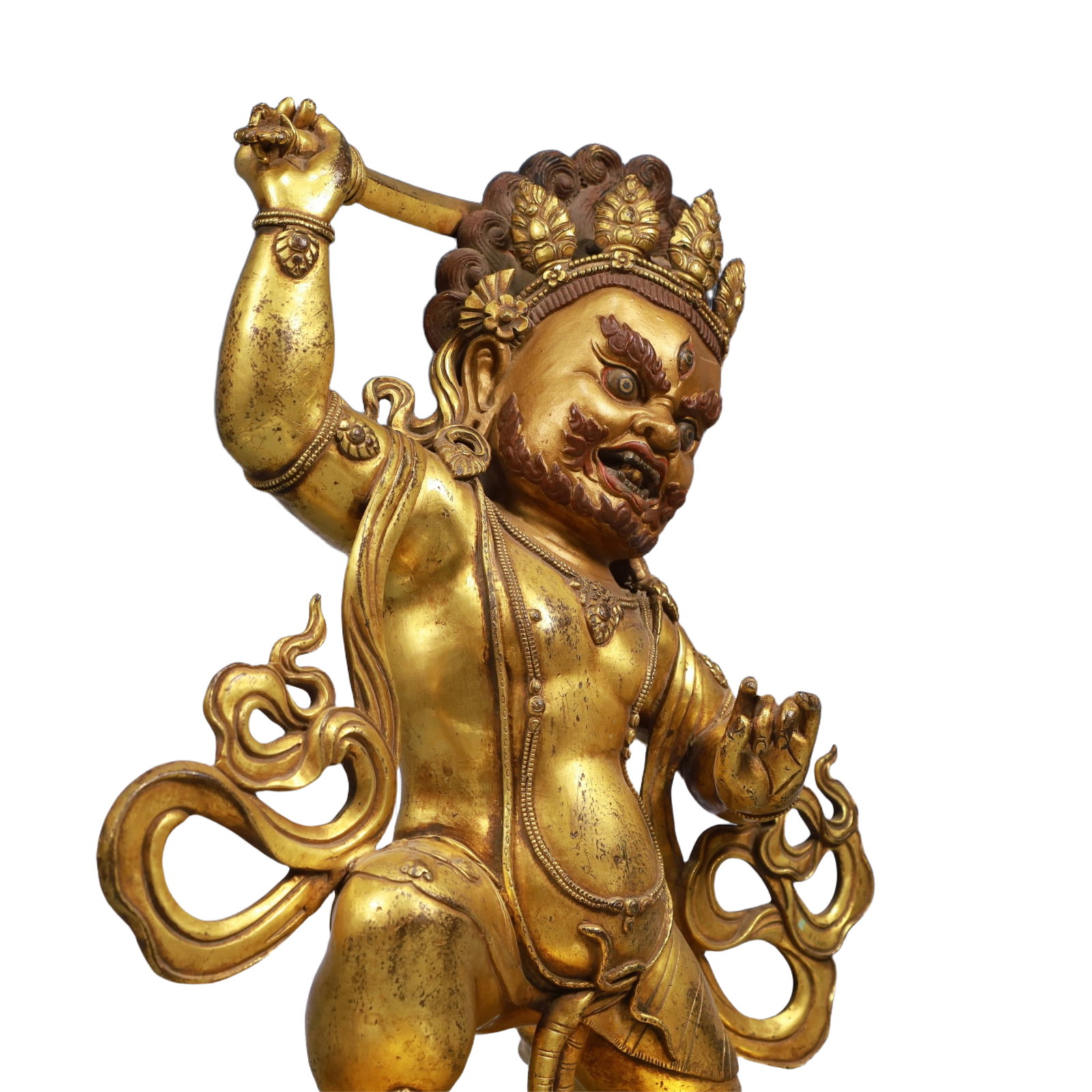 A Solemn Gilt Bronze Statue of Mammon - 7