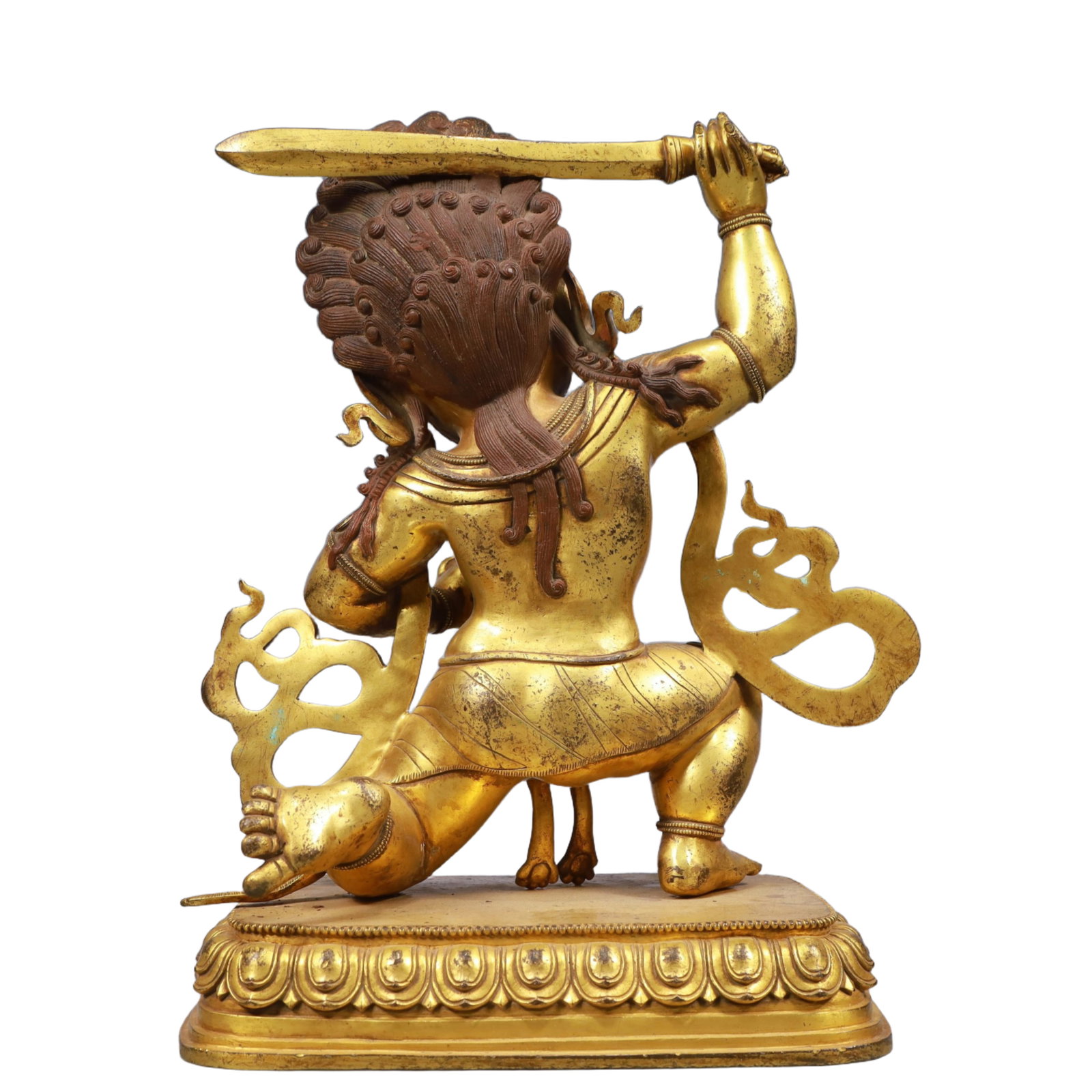A Solemn Gilt Bronze Statue of Mammon - 8