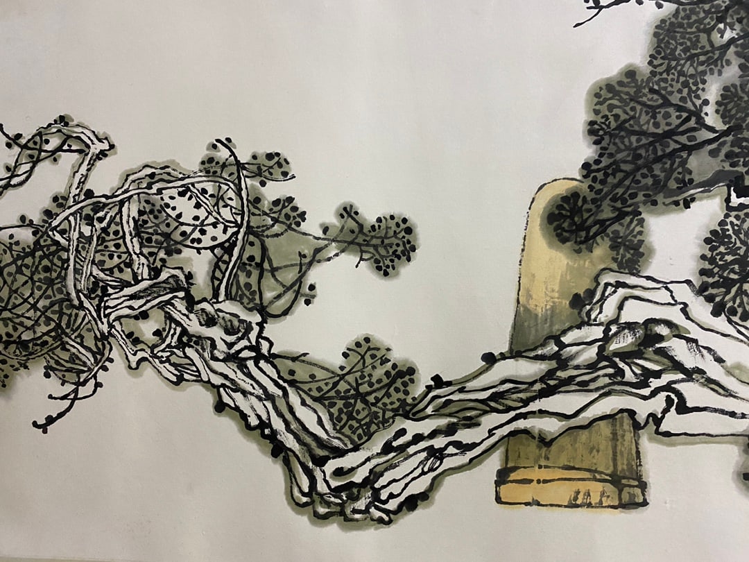 A Chinese Ink Painting of Figure on Paper,Huang Gesheng - 3