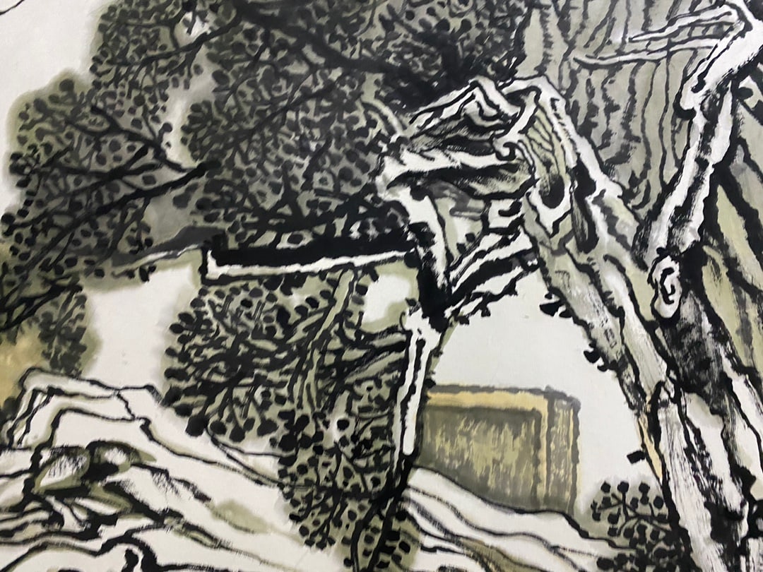 A Chinese Ink Painting of Figure on Paper,Huang Gesheng - 4