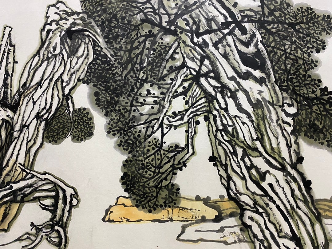 A Chinese Ink Painting of Figure on Paper,Huang Gesheng - 6