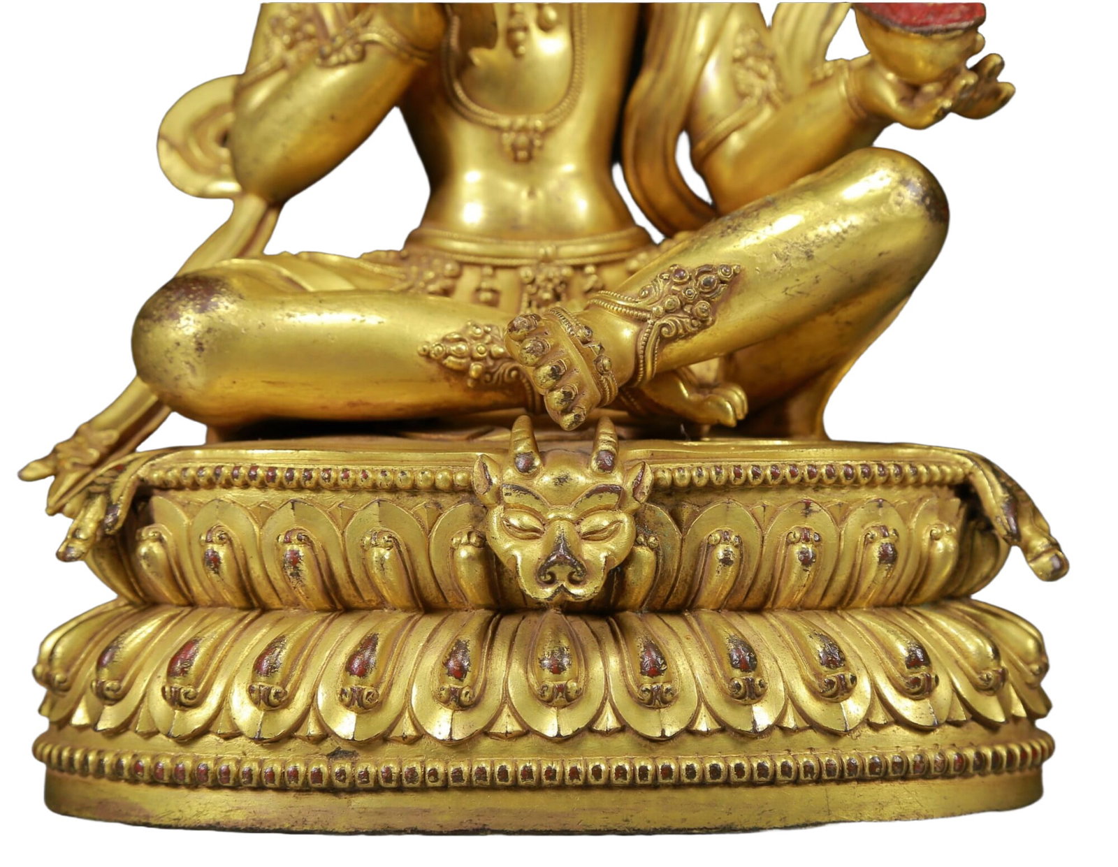 A solemn gilt bronze Vajra statue - 3