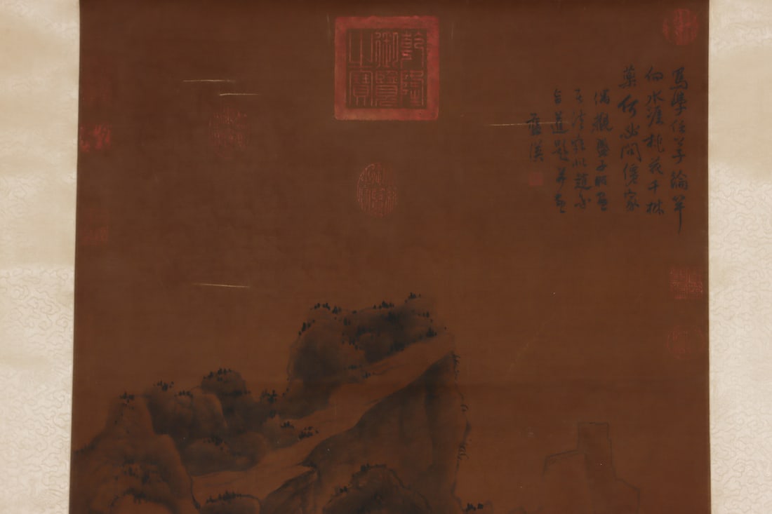 A Chinese Vertical Scroll Ink Painting of Landscape and Figure on Paper,Liu Songnian - 3