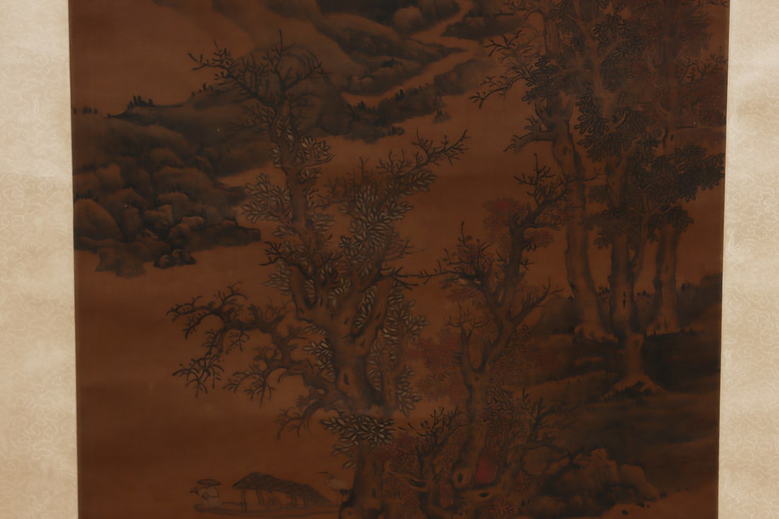 A Chinese Vertical Scroll Ink Painting of Landscape and Figure on Paper,Liu Songnian - 6