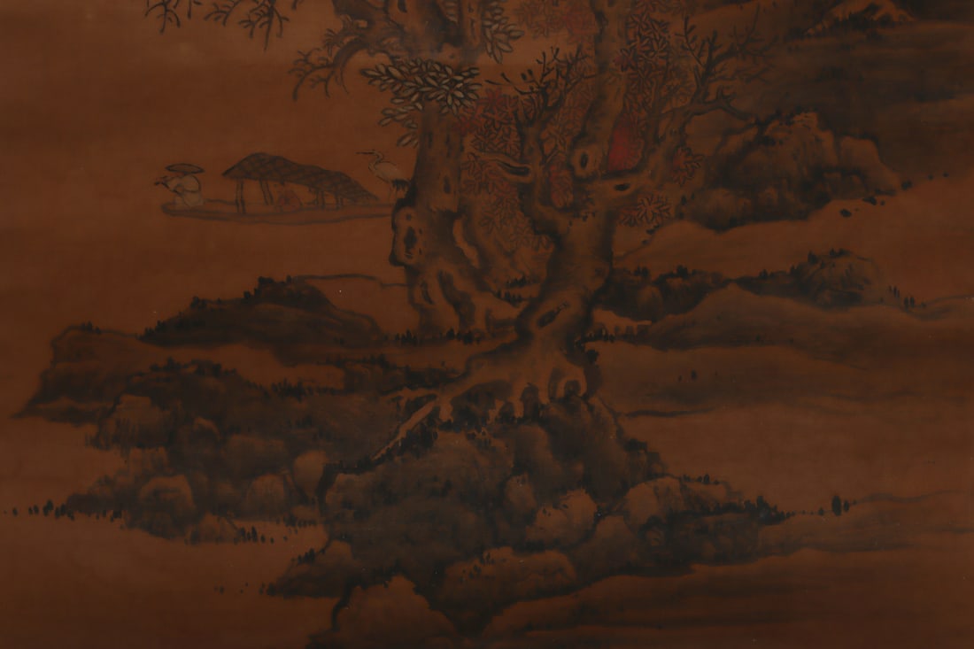 A Chinese Vertical Scroll Ink Painting of Landscape and Figure on Paper,Liu Songnian - 7