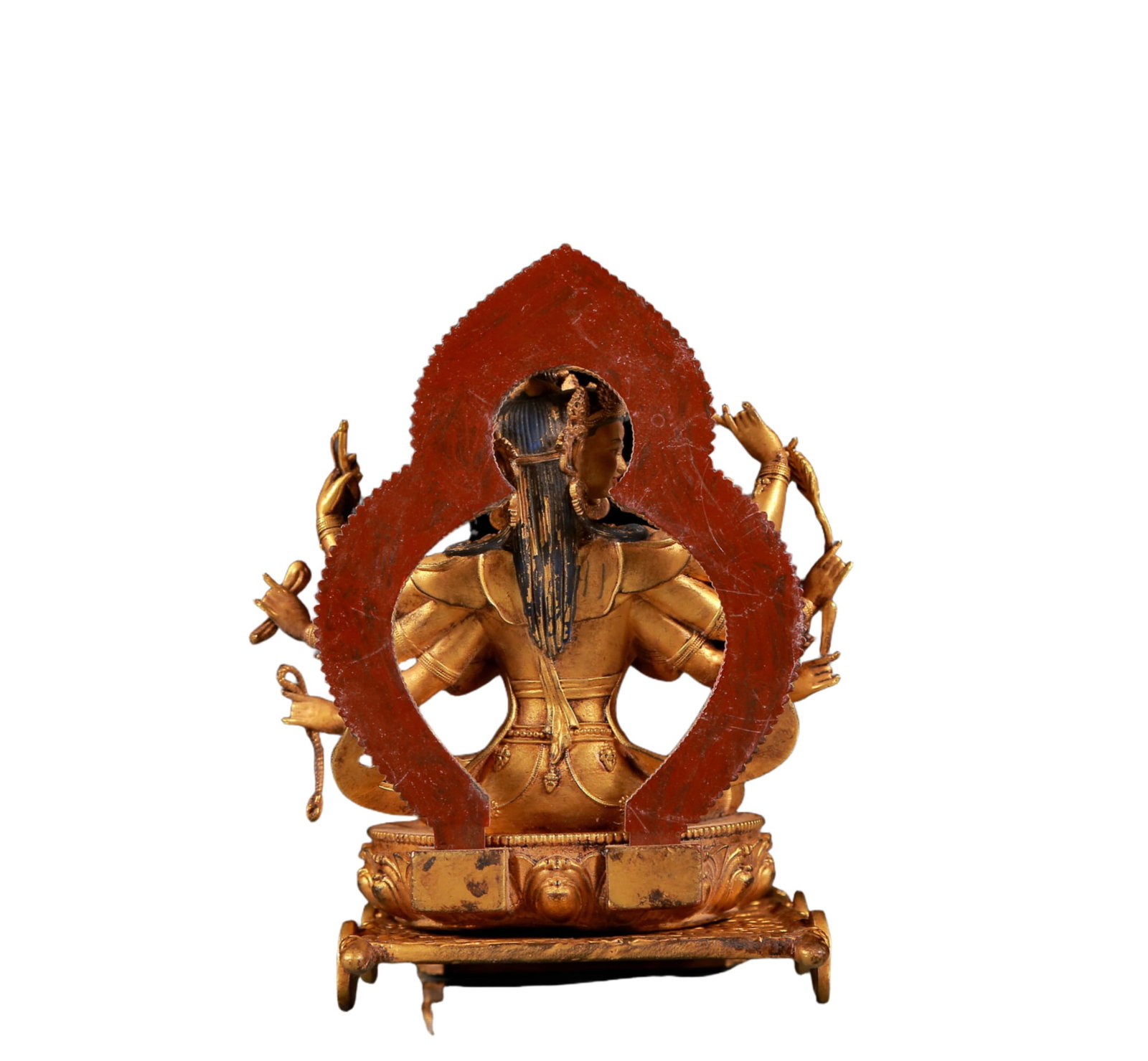 A Solemn Gilt Bronze Statue of Marici - 5