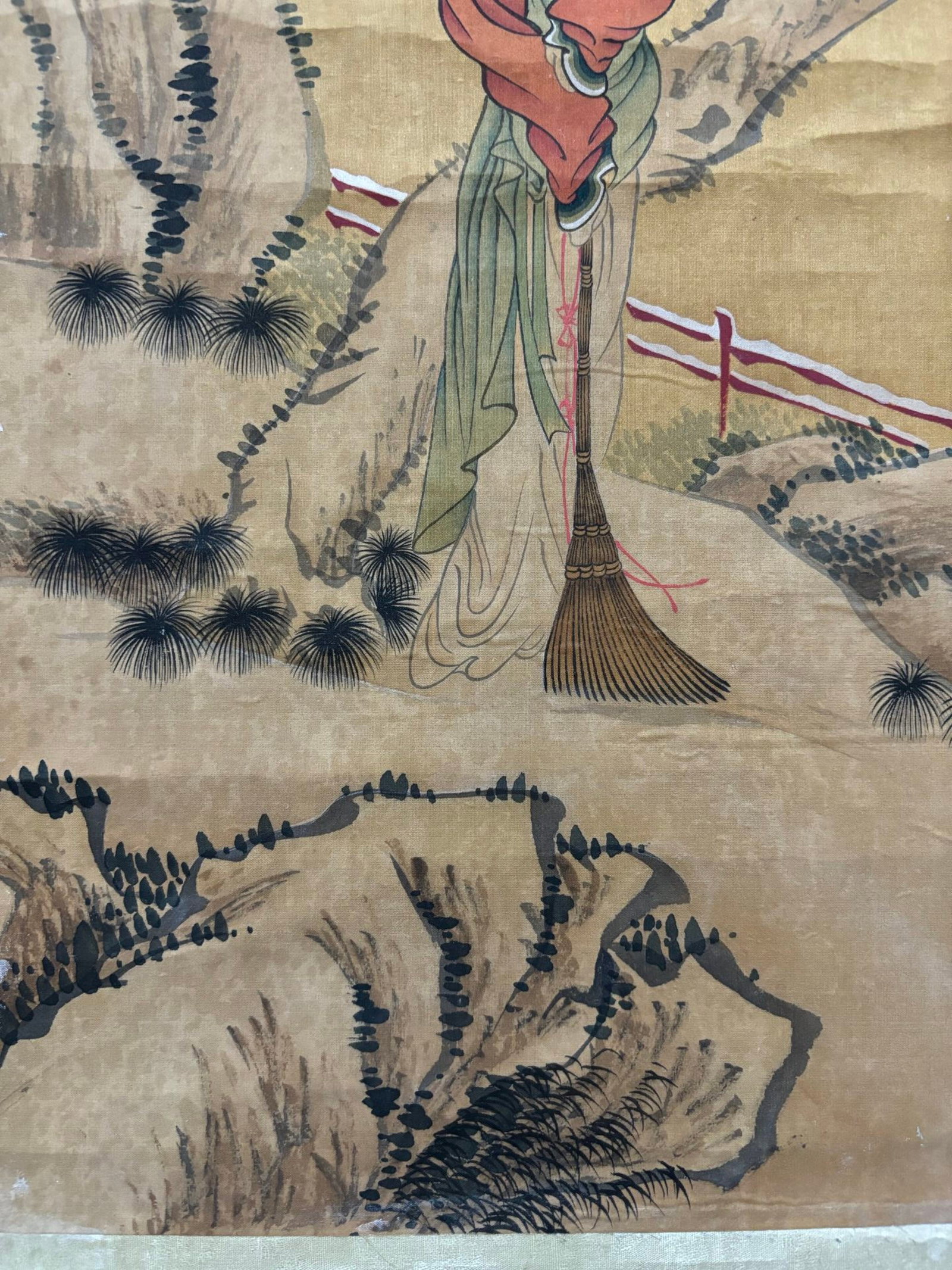 A Chinese Vertical Scroll Ink Painting of Woman on Silk,Yao Yuanzhi - 6