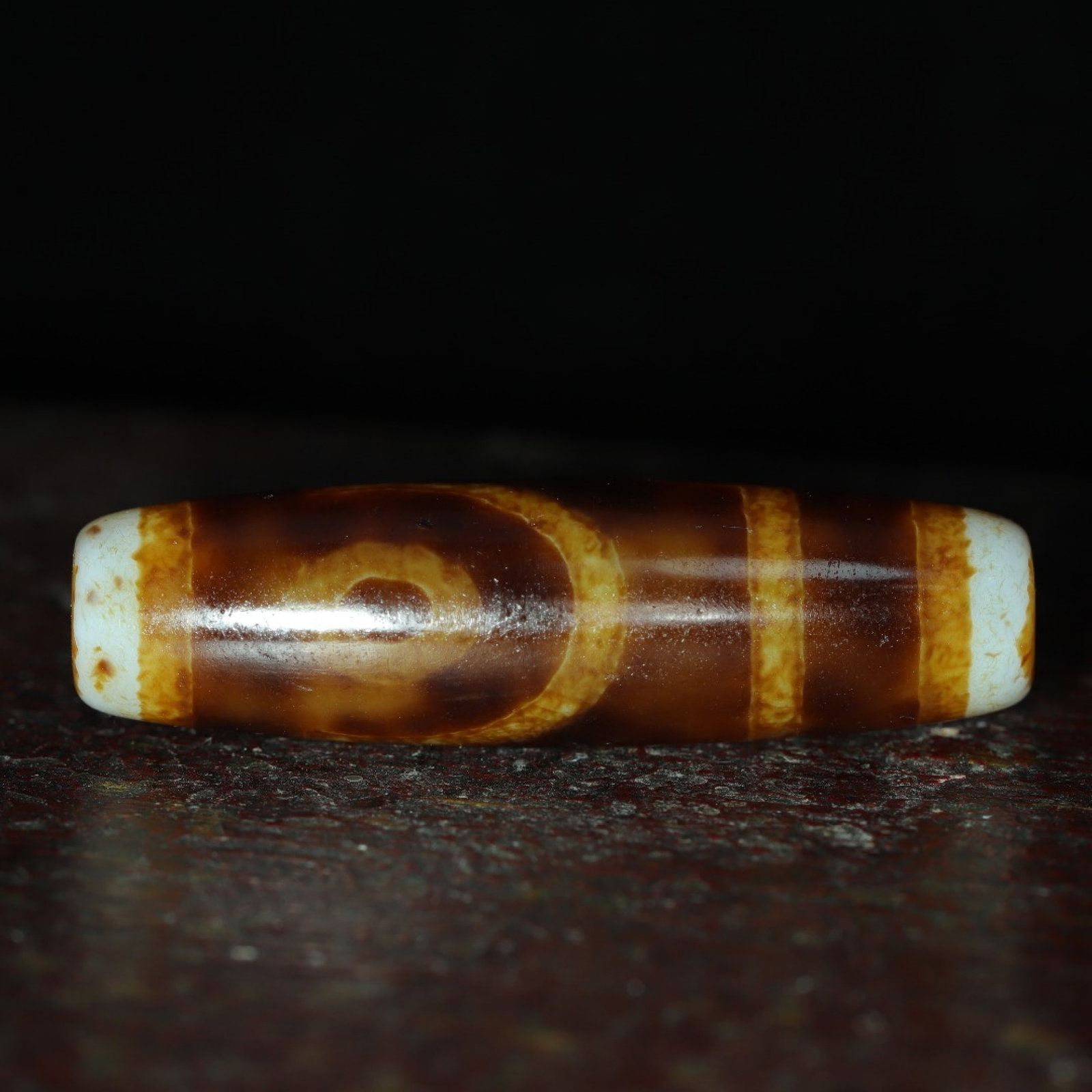An Exquisite Two Eyes Dzi Bead Pendant - 5