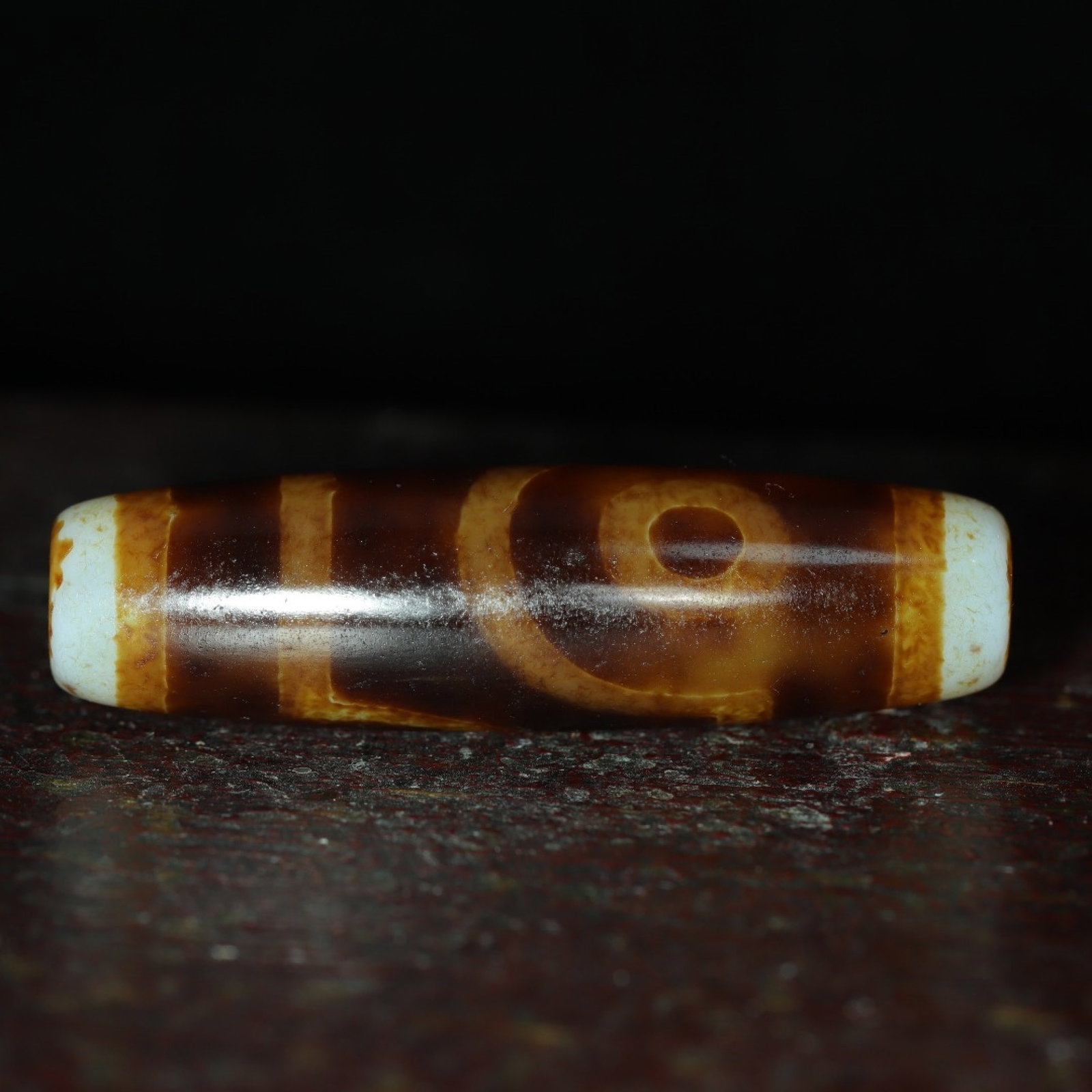 An Exquisite Two Eyes Dzi Bead Pendant - 7
