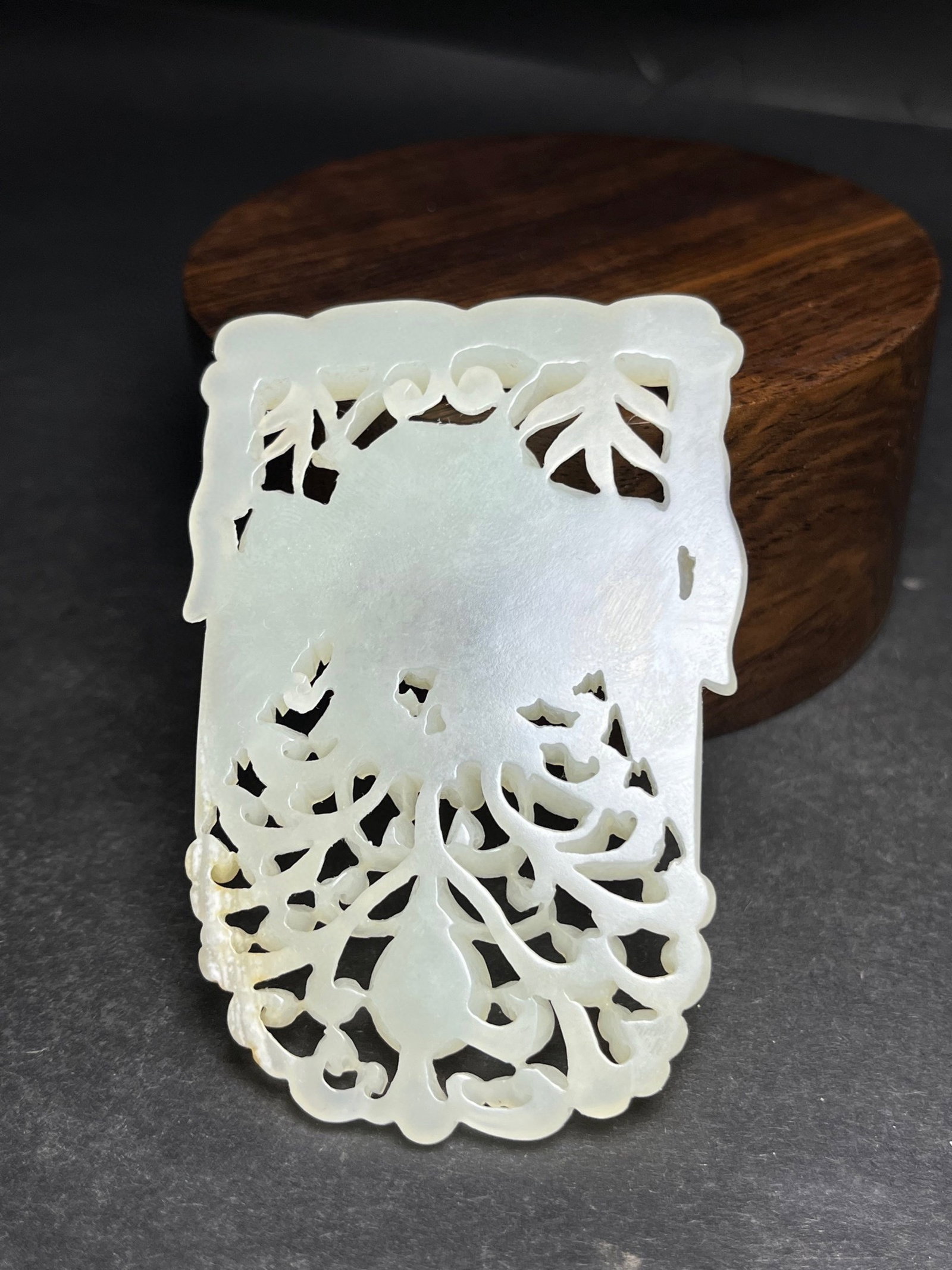 An Exquisite White Jade Hollow Phoenix Pattern Pendant - 7