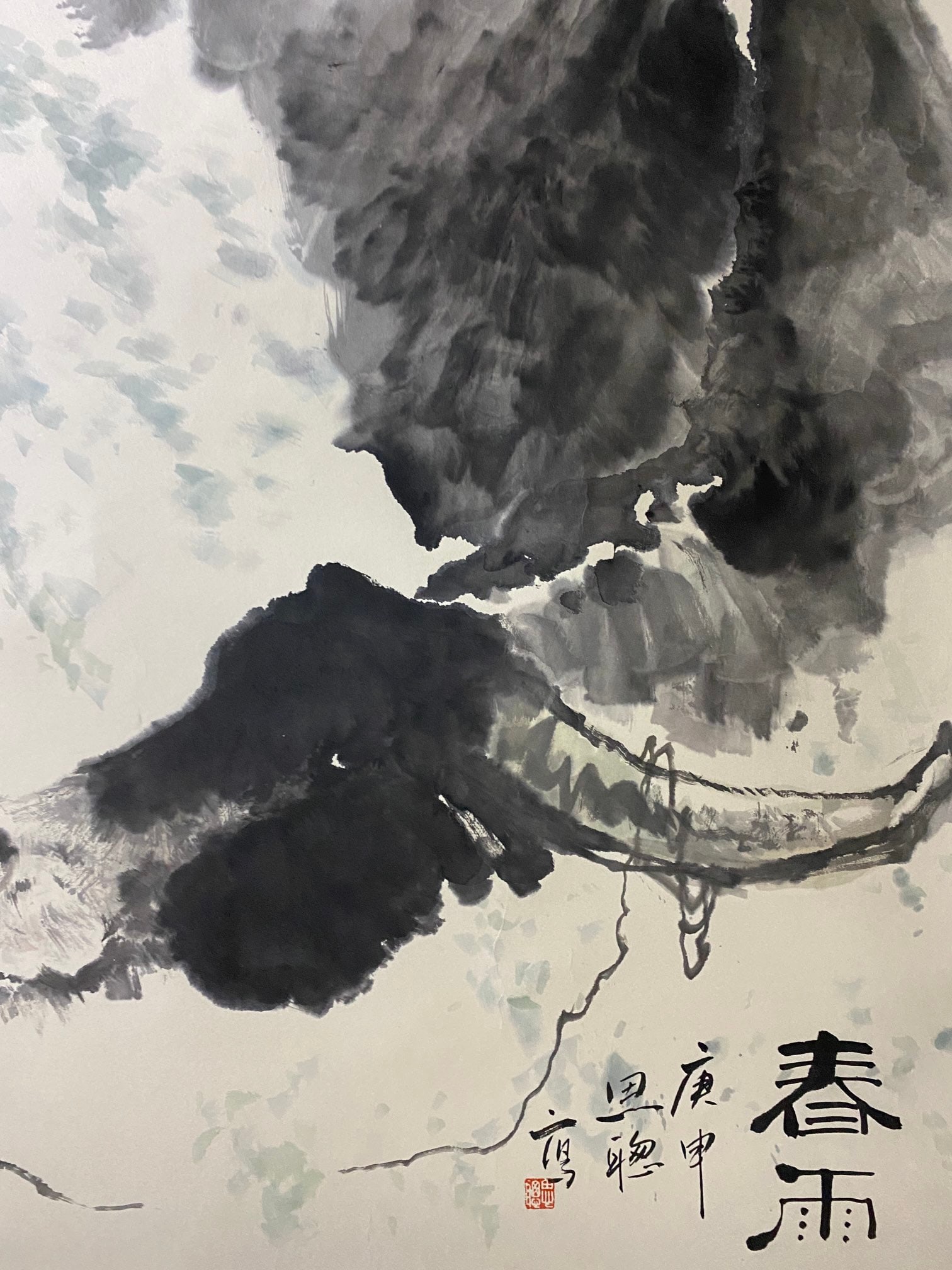 A Chinese Ink Painting of Figure on Paper,Zhou Sicong - 2