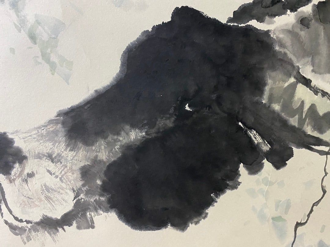 A Chinese Ink Painting of Figure on Paper,Zhou Sicong - 4