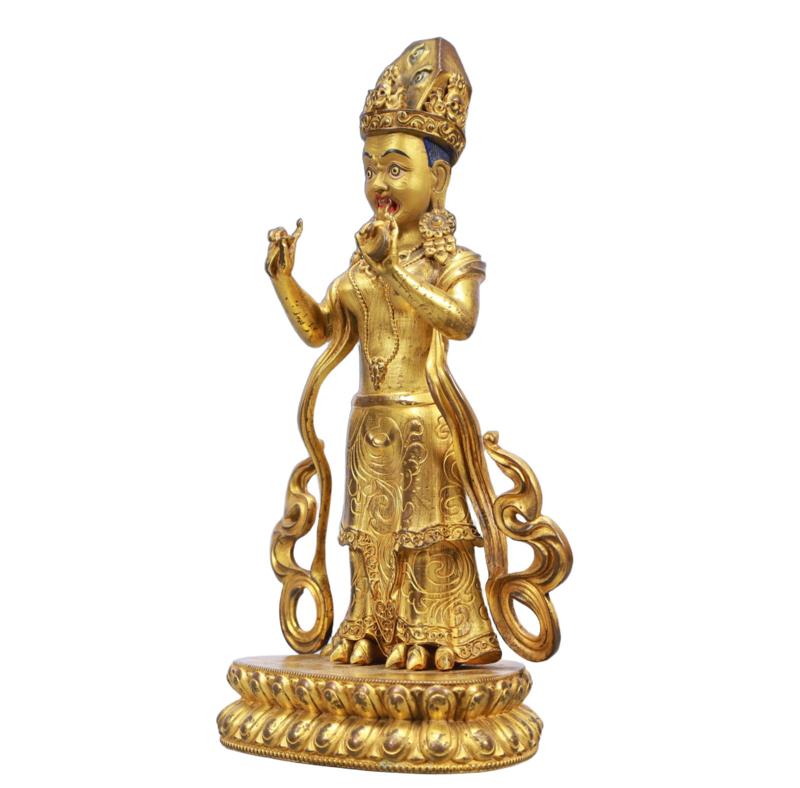 A Solemn Gilt Bronze Statue of Bodhisattva - 4