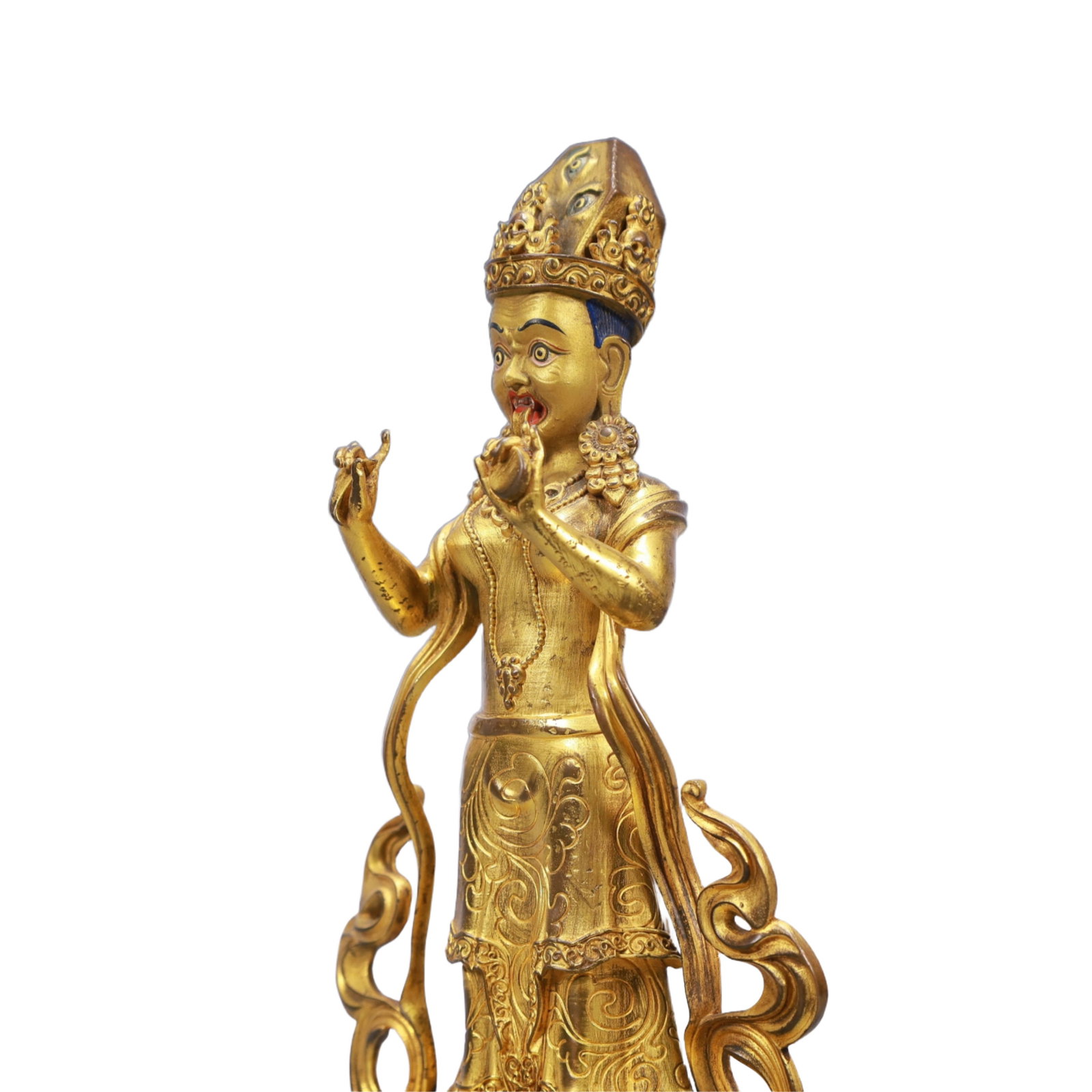 A Solemn Gilt Bronze Statue of Bodhisattva - 5