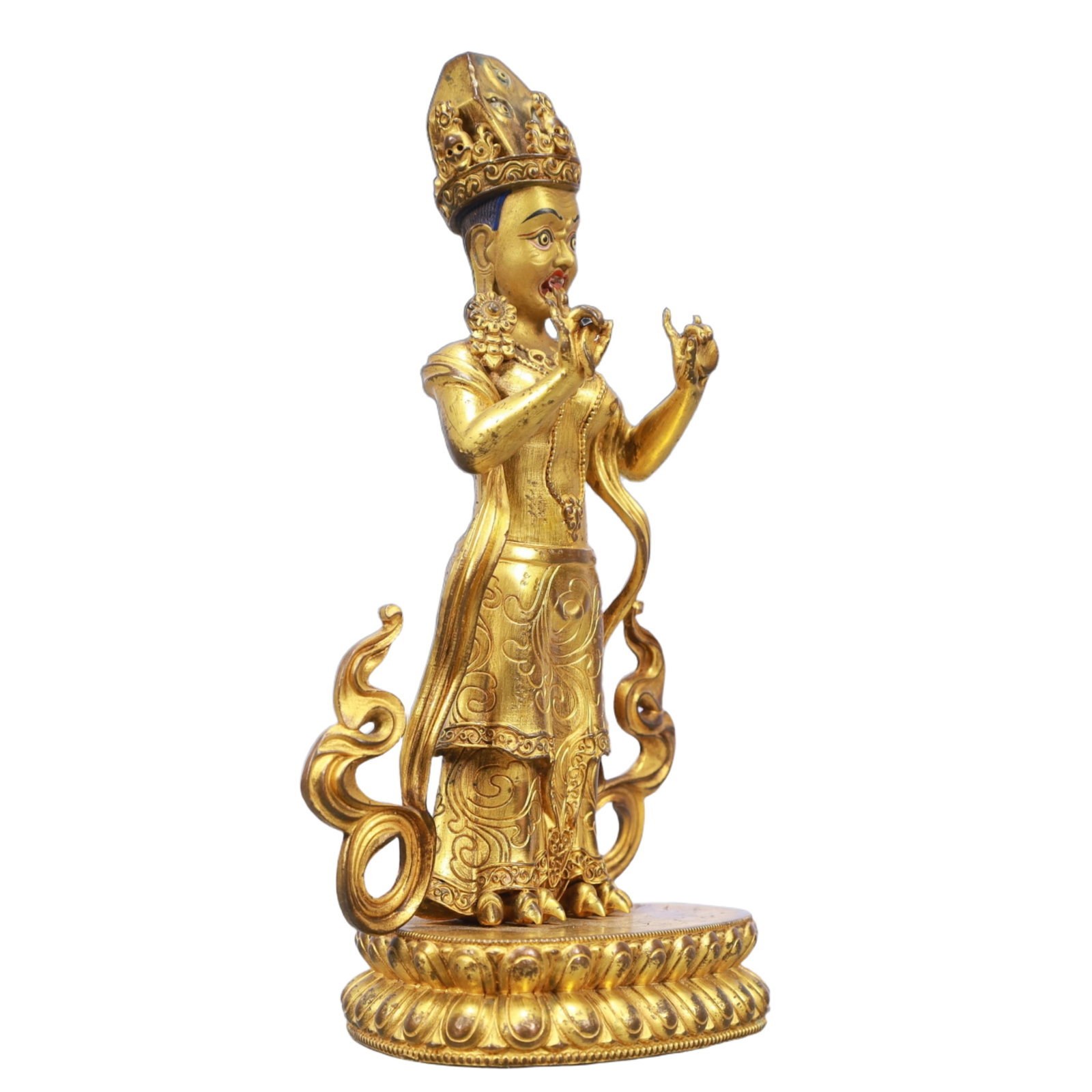 A Solemn Gilt Bronze Statue of Bodhisattva - 6