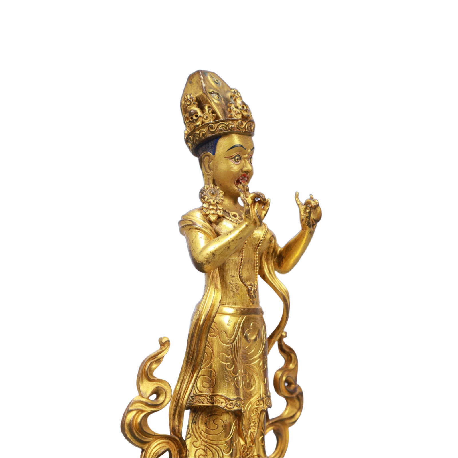 A Solemn Gilt Bronze Statue of Bodhisattva - 7