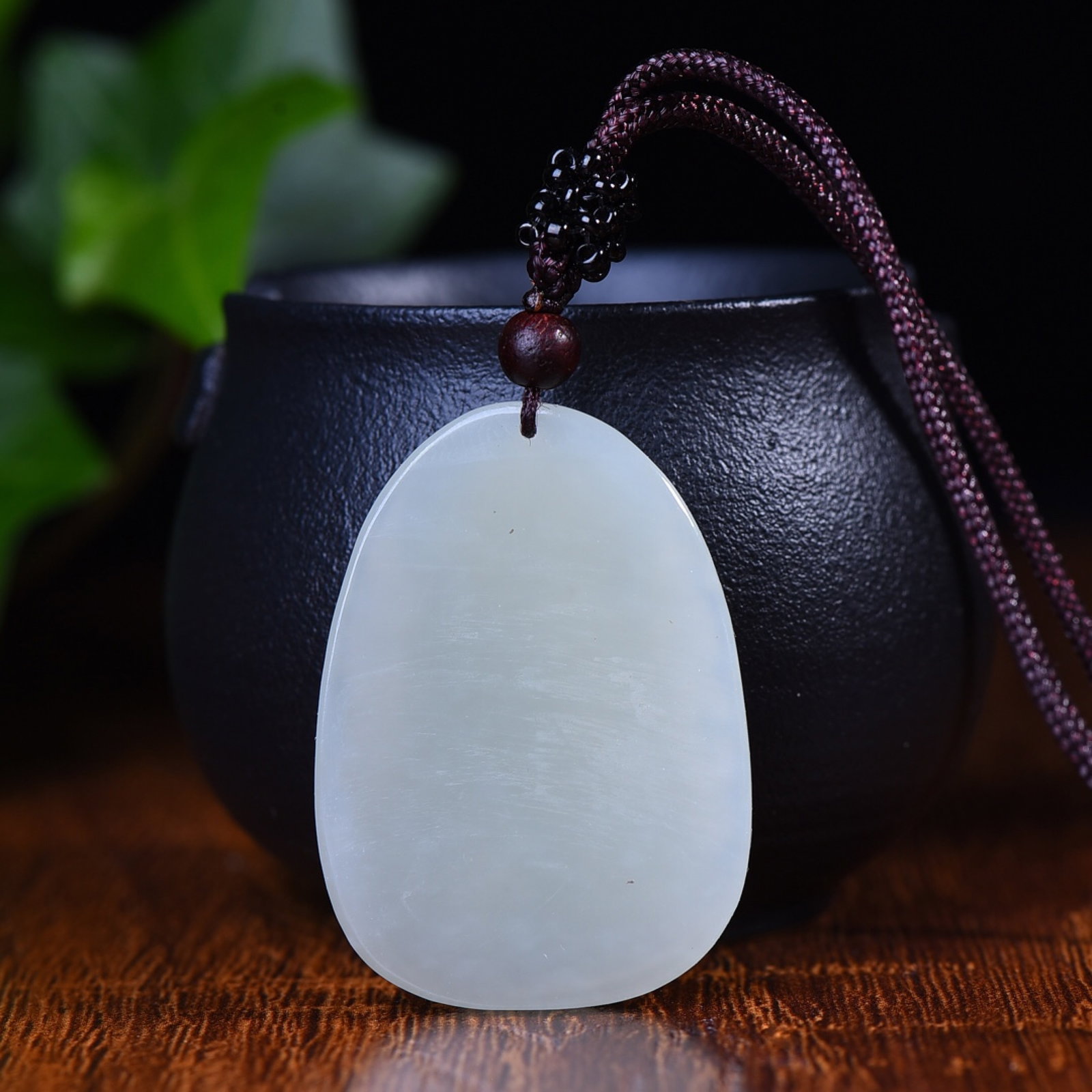 An Exquisite White Jade Bodhisattva Pattern Pendant - 5