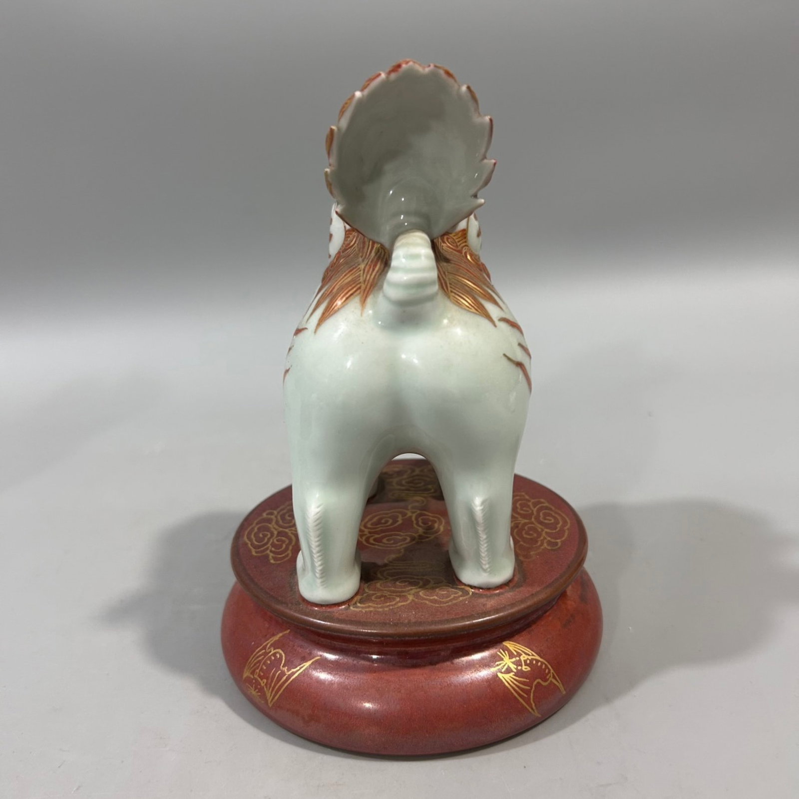 A Pair of Exquisite White Glazed Famille-Rose Painted Gold Kylin Ornaments - 5