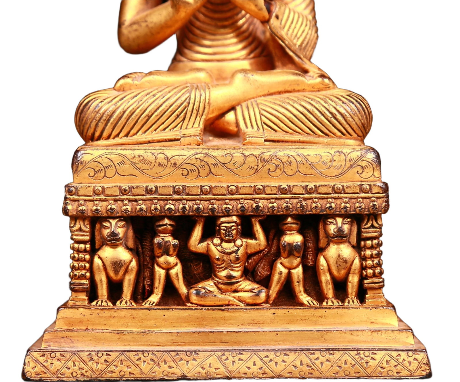 An exquisite gilt bronze statue of Sakyamuni - 3