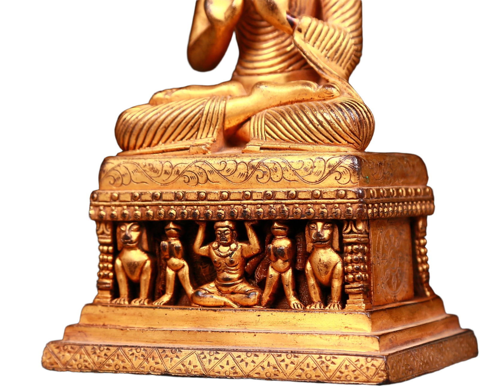 An exquisite gilt bronze statue of Sakyamuni - 6