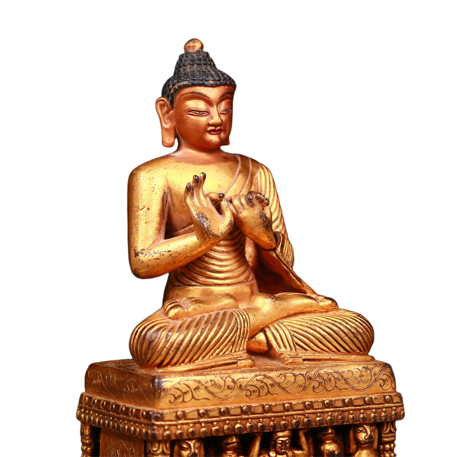 An exquisite gilt bronze statue of Sakyamuni - 8