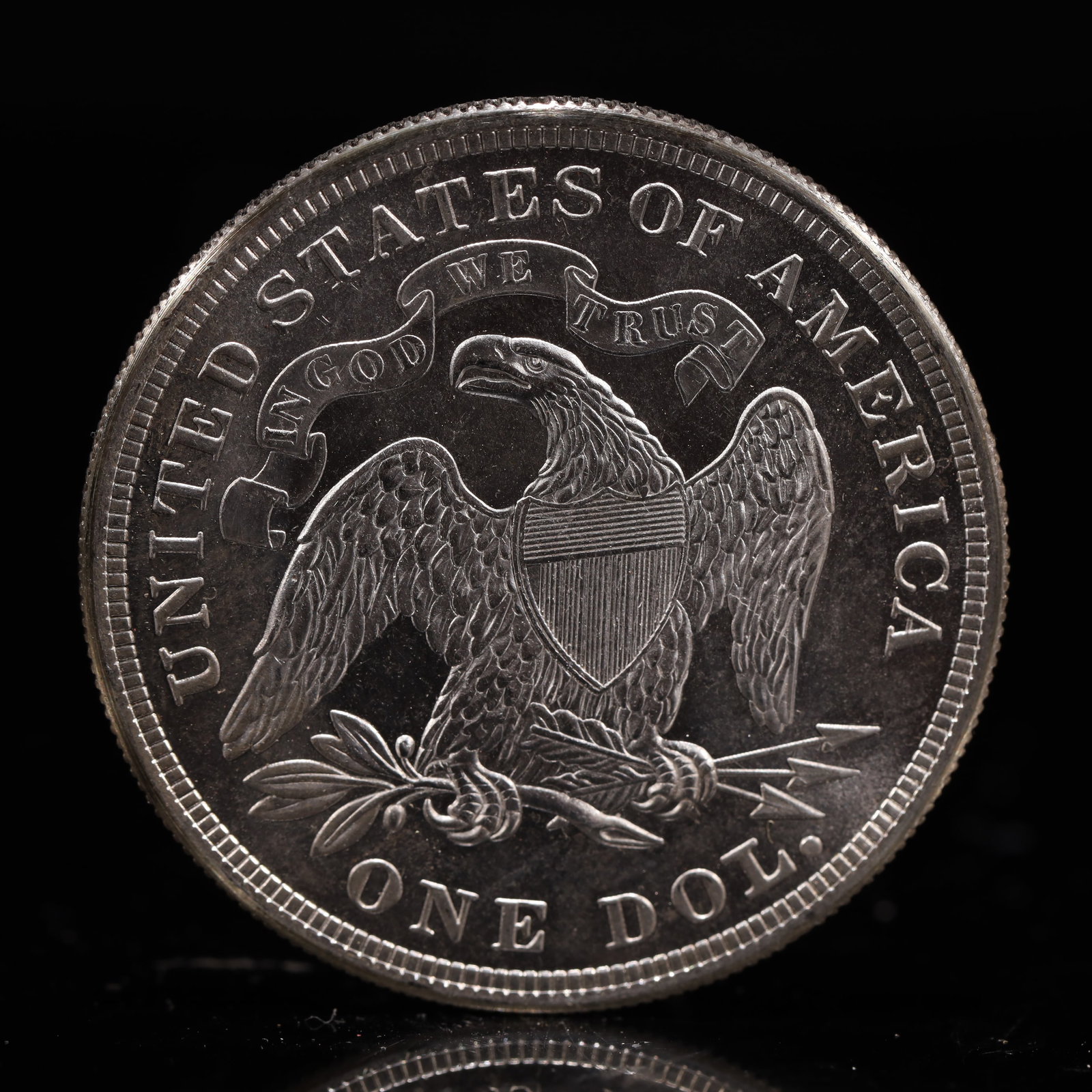 USA One Dollar 1866 Coin - 2
