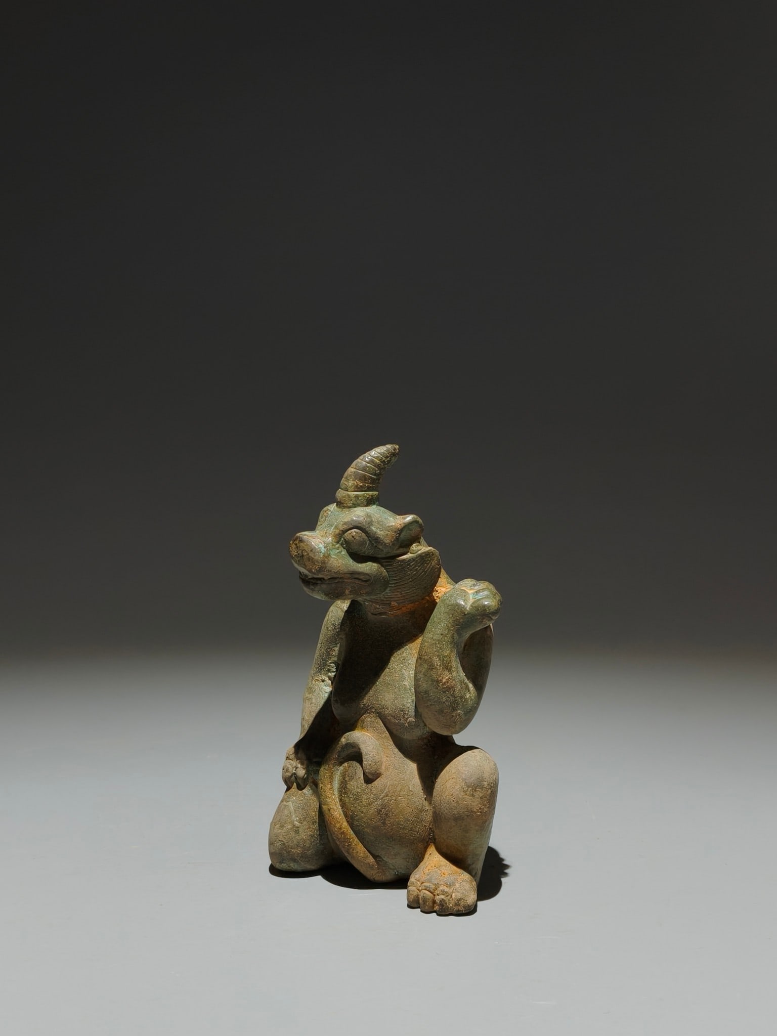 An Archaic Bronze Unicorn Ornament - 3