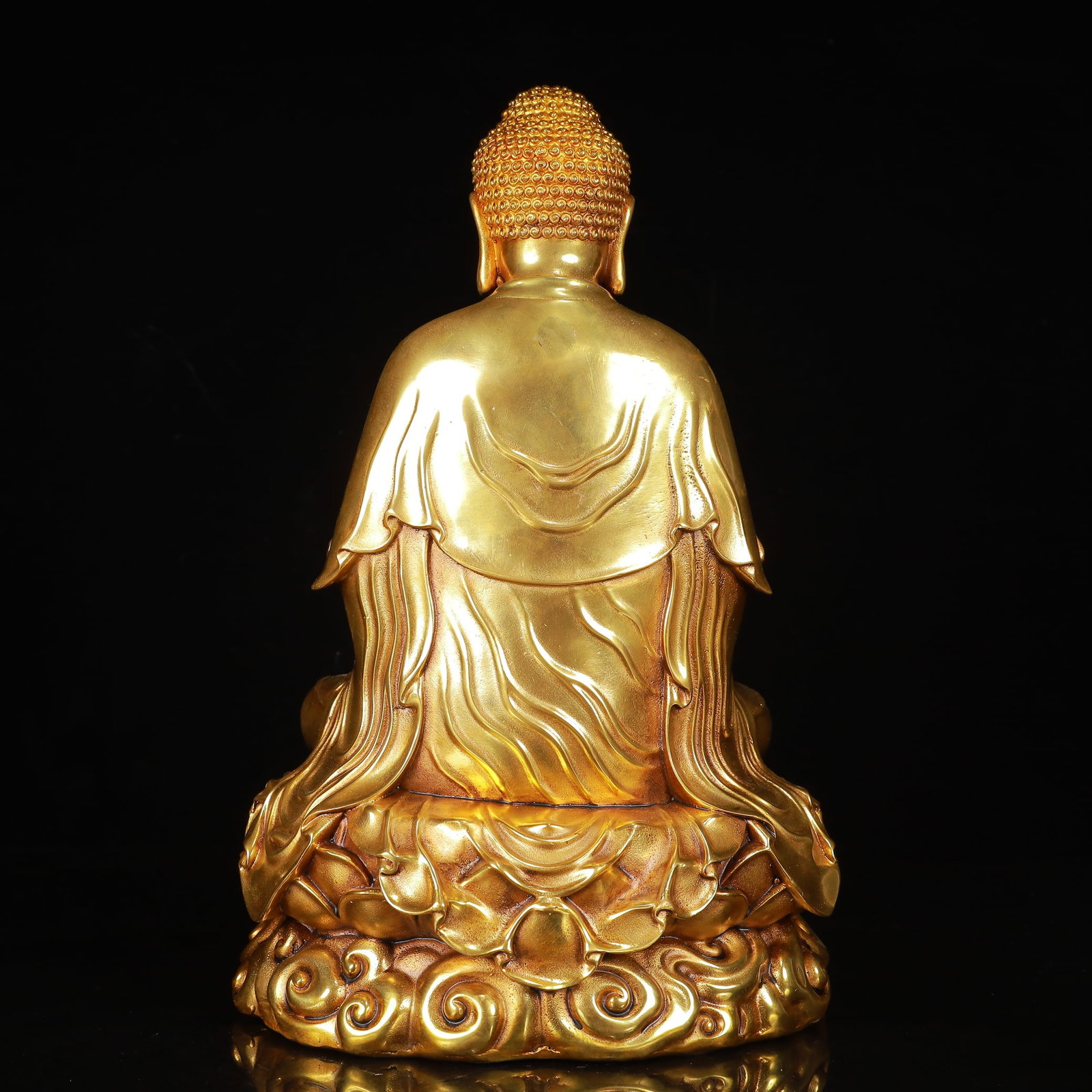An Exquisite Gilt Bronze Statue of Sakyamuni - 13