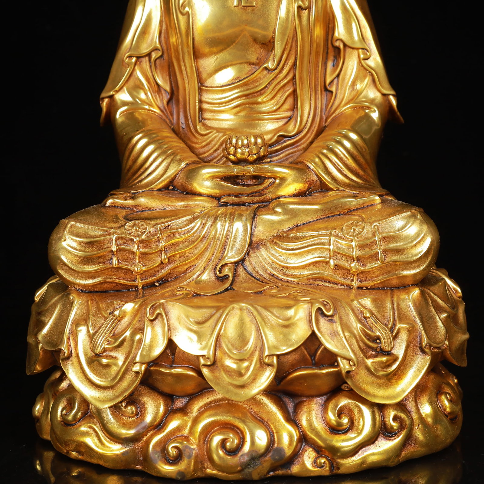 An Exquisite Gilt Bronze Statue of Sakyamuni - 4