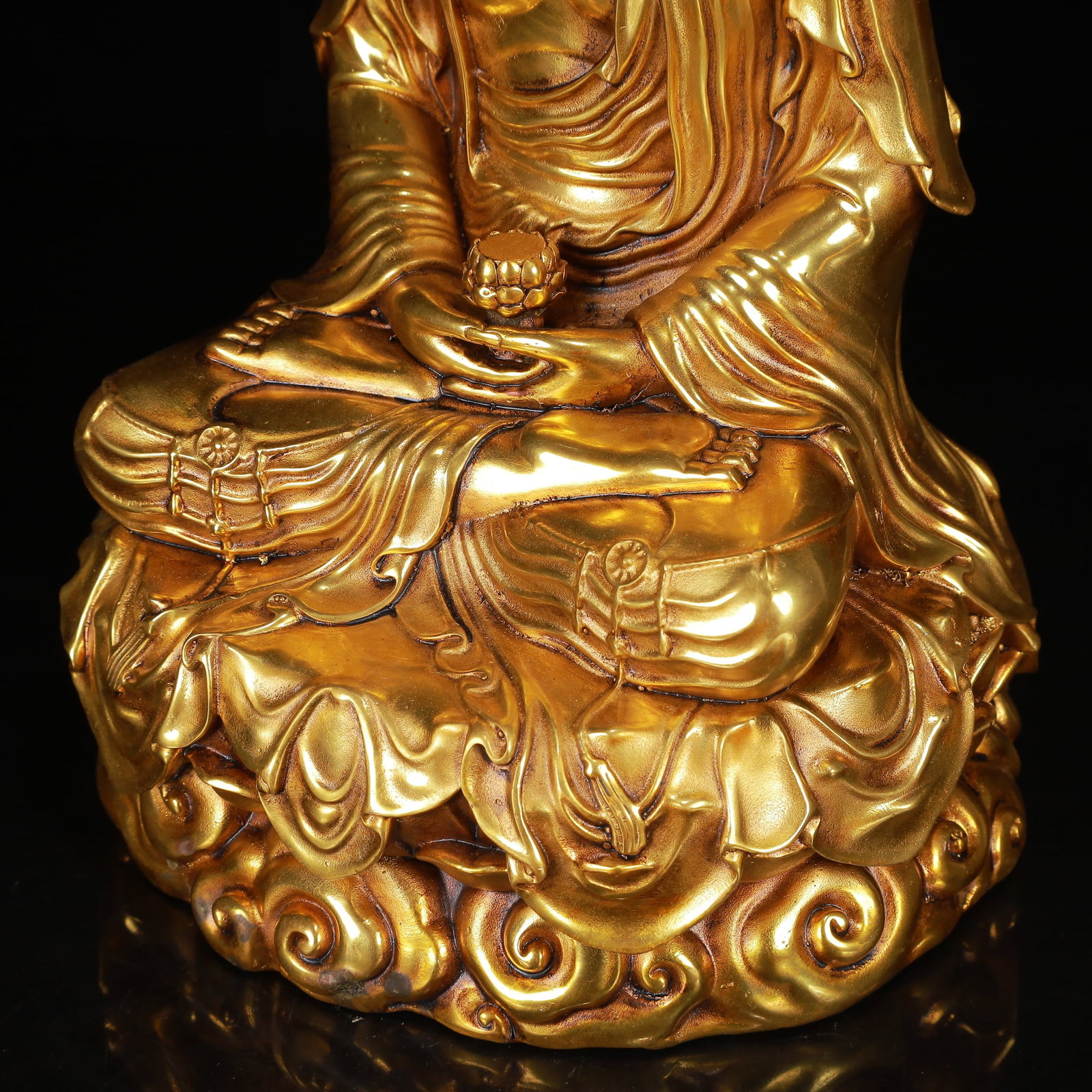 An Exquisite Gilt Bronze Statue of Sakyamuni - 8