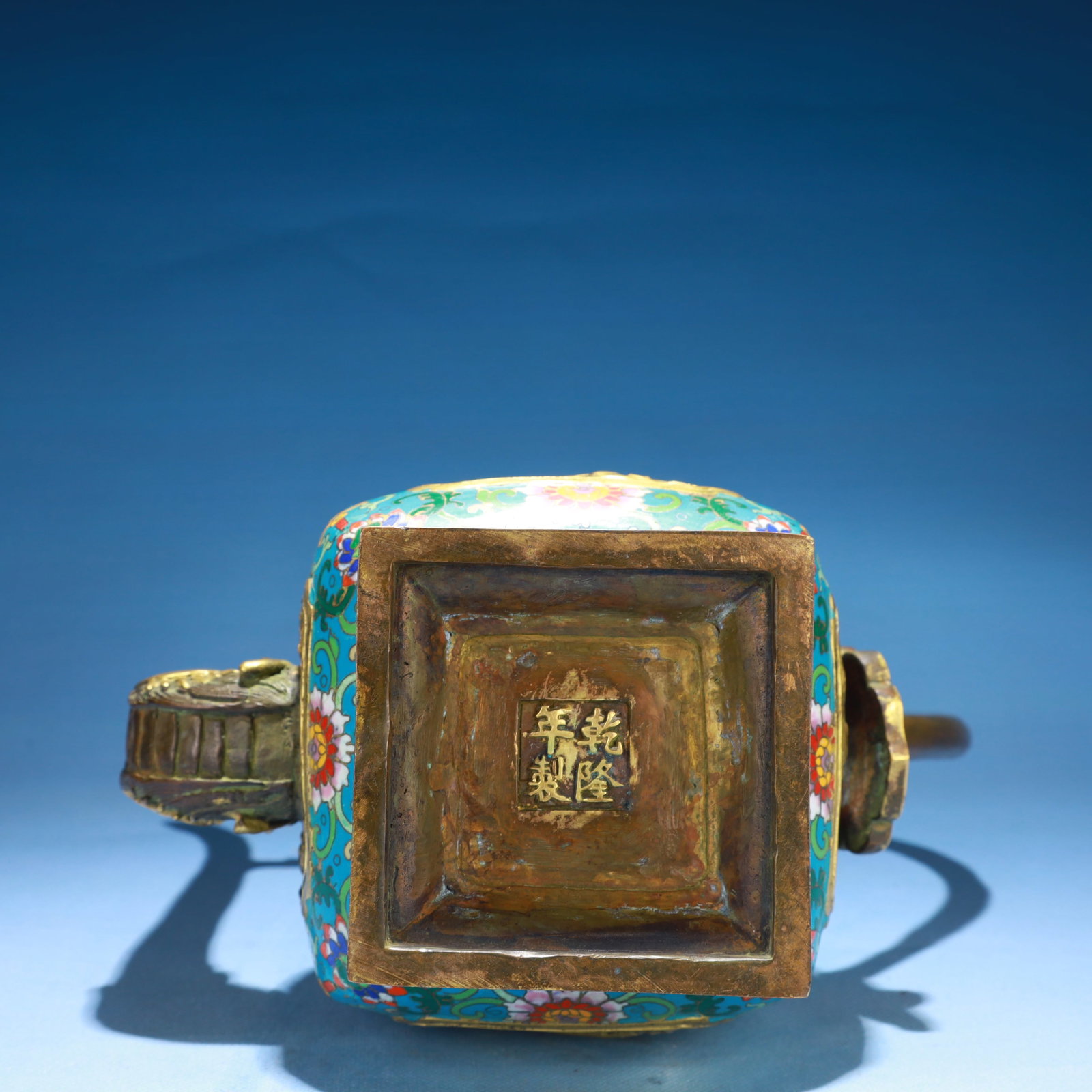 An Exquisite Cloisonne Flower Pattern Ewer,with Base - 12