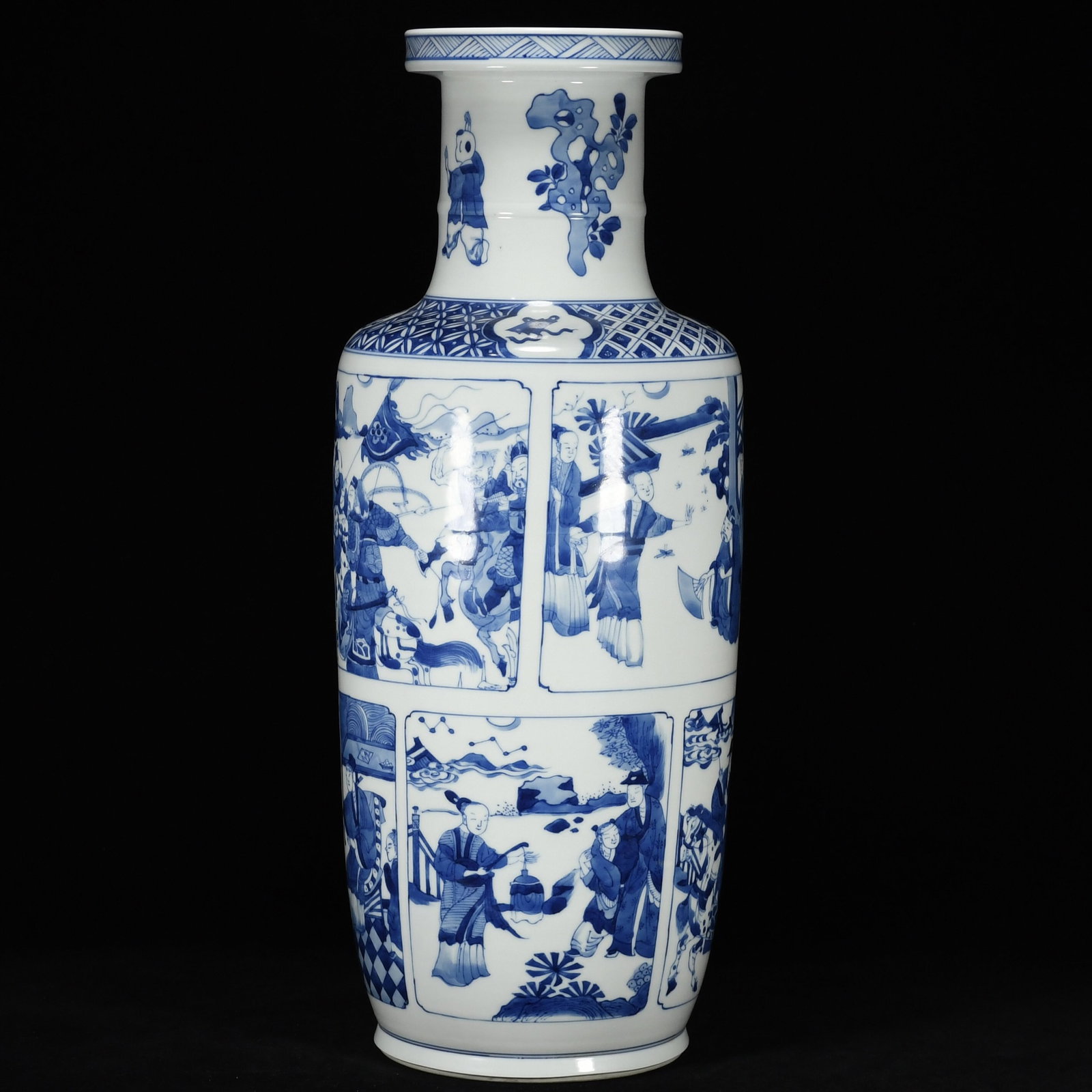 A Huge Blue and White Character and Story Pattern Vase - 2