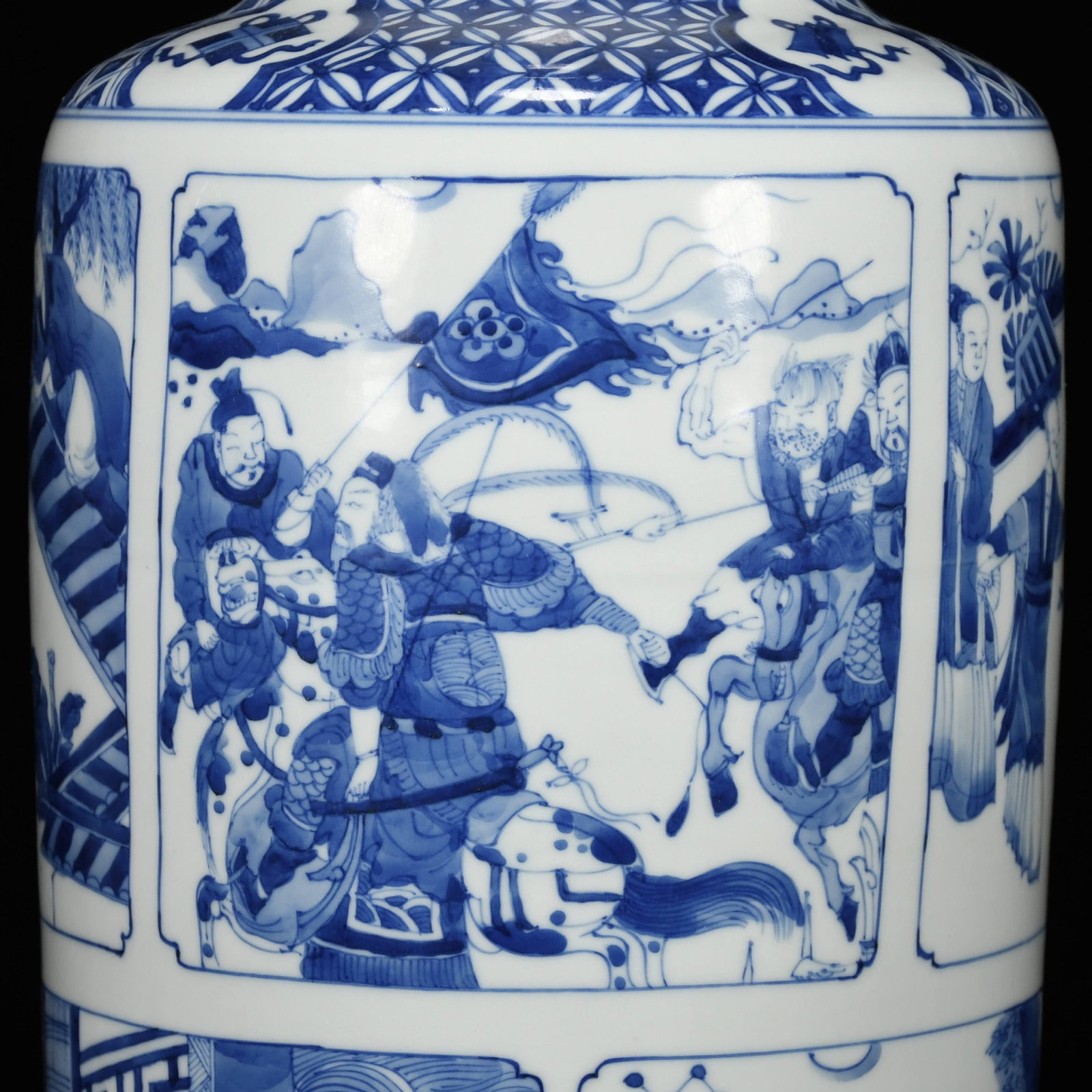 A Huge Blue and White Character and Story Pattern Vase - 6