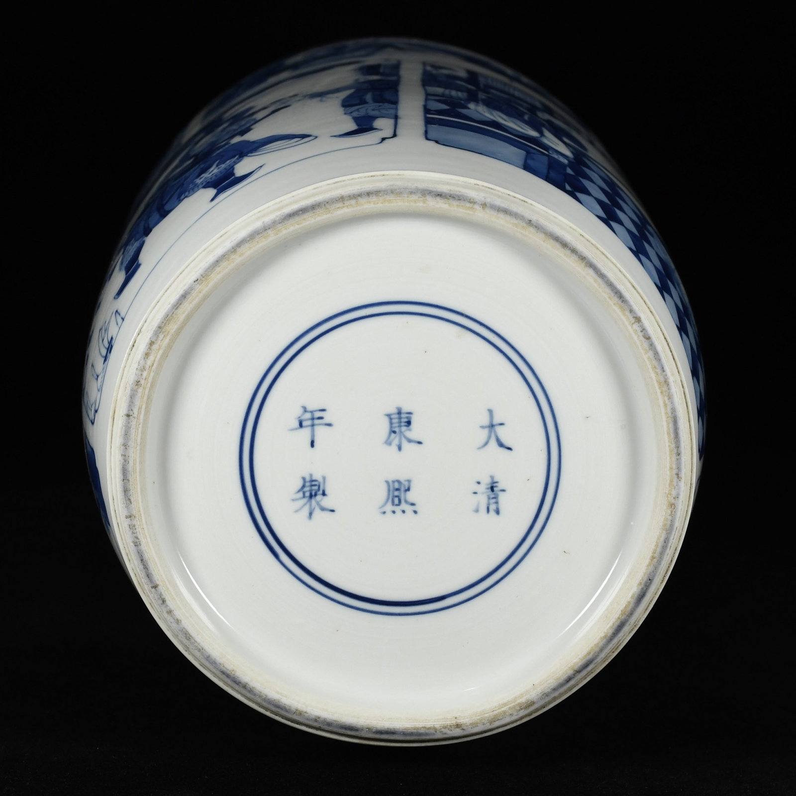 A Huge Blue and White Character and Story Pattern Vase - 9