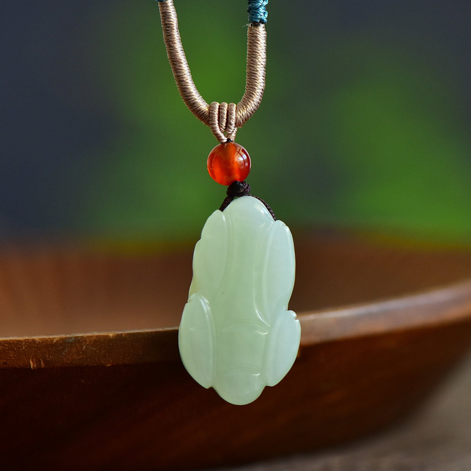 An Exquisite Greenish Jade Auspicious Beast Pendant - 5