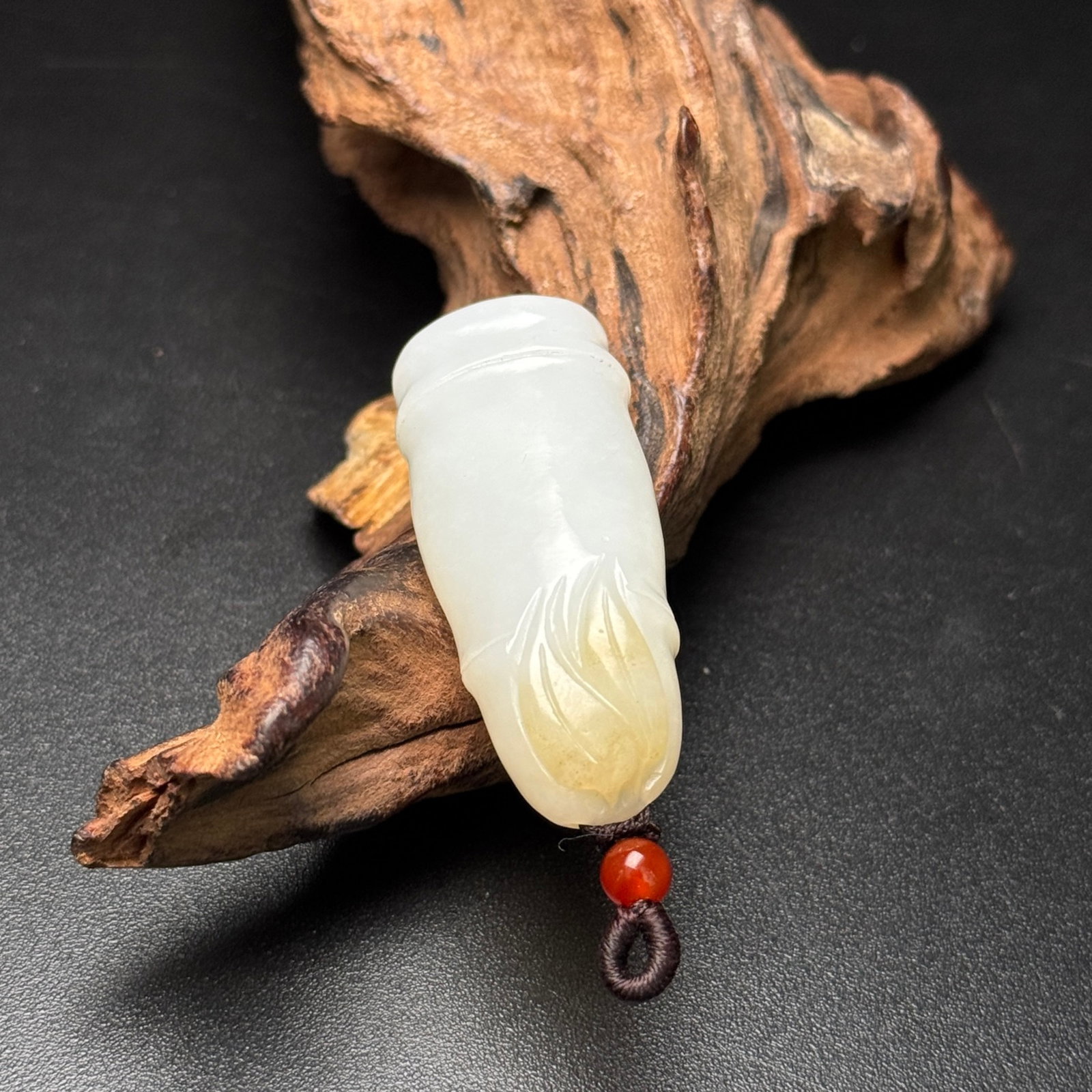 An Exquisite White Jade Bamboo Pattern Pendant - 7