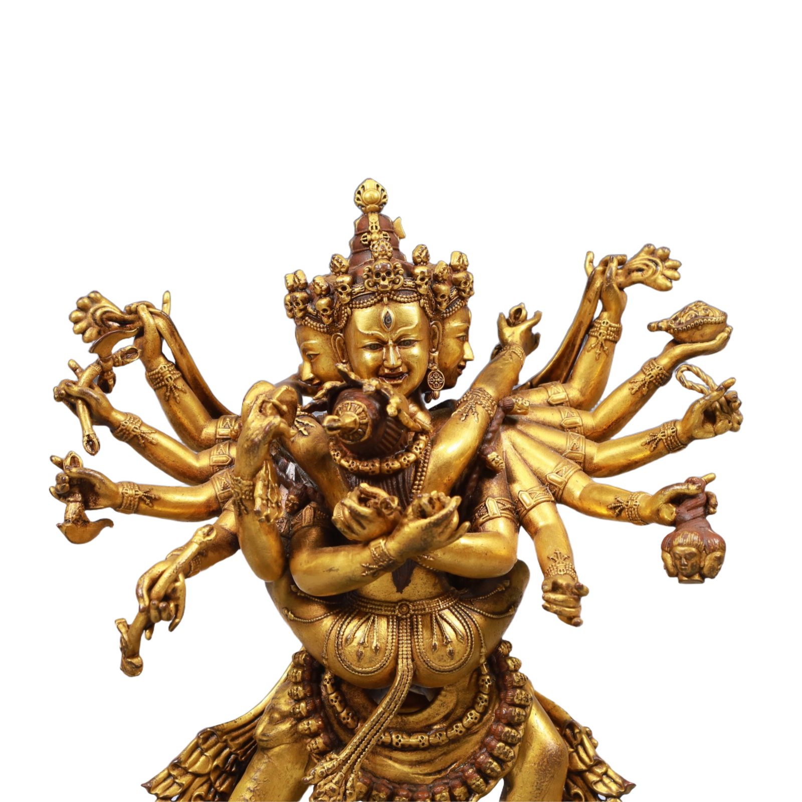 A Solemn Gilt Bronze Statue of Marici - 2