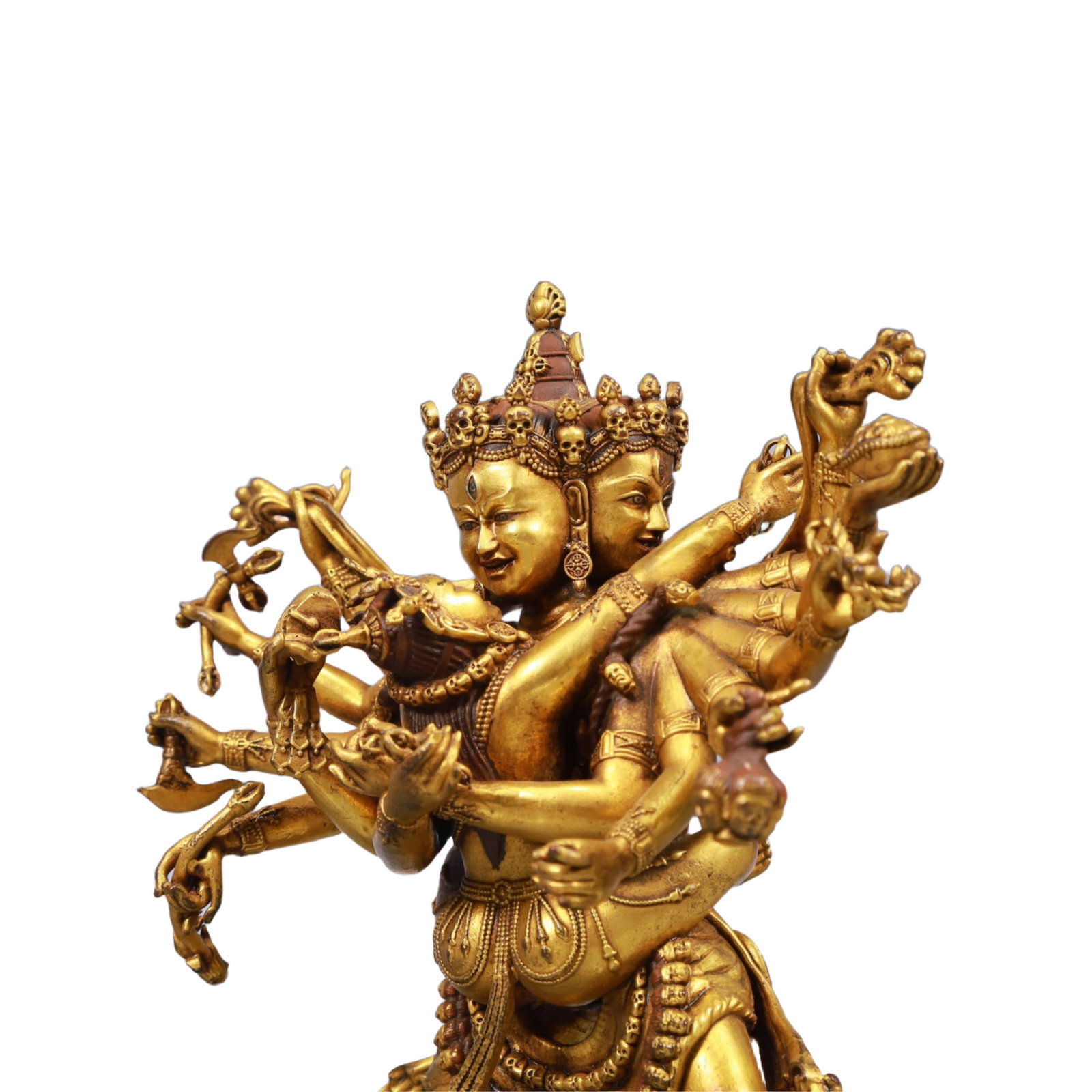 A Solemn Gilt Bronze Statue of Marici - 5
