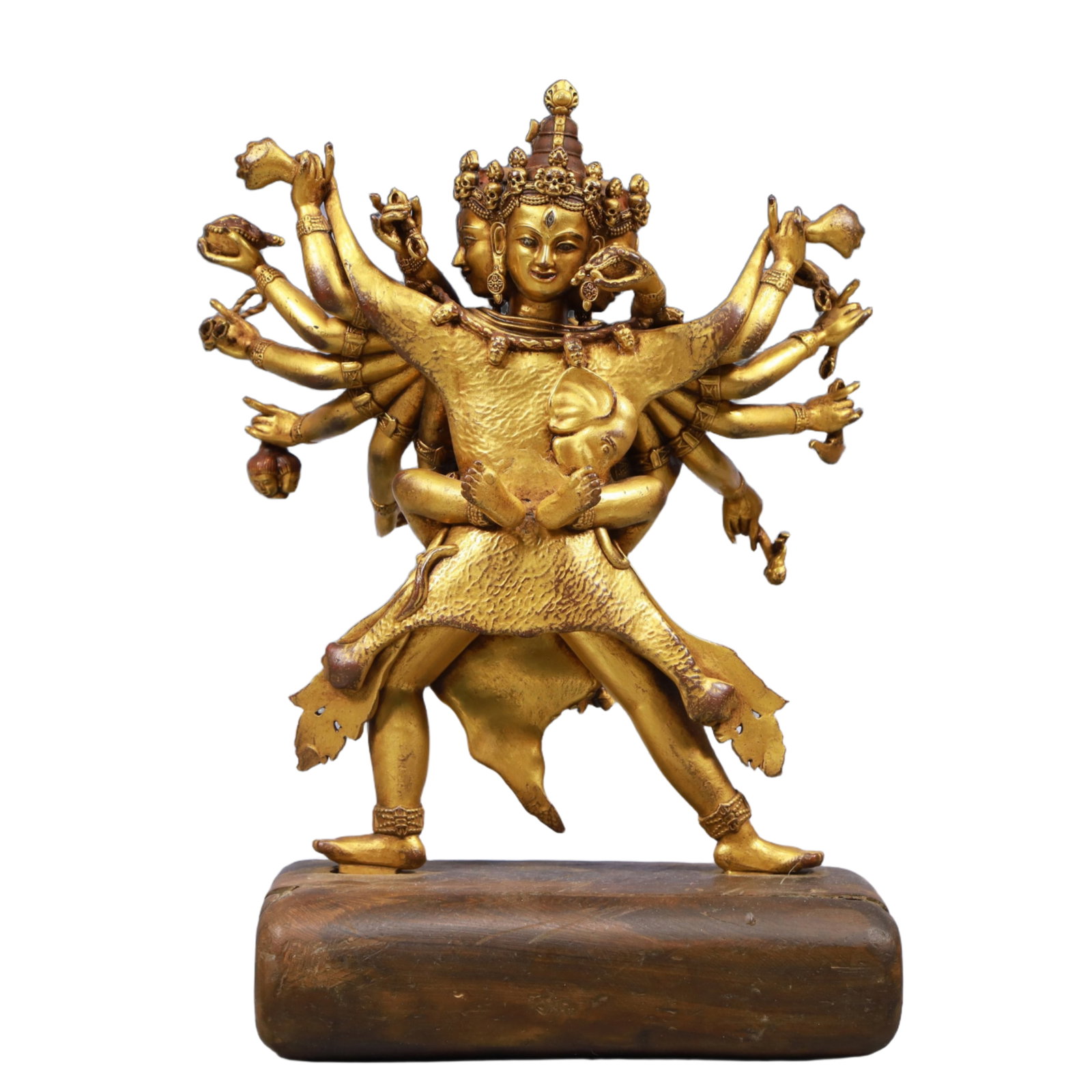 A Solemn Gilt Bronze Statue of Marici - 8