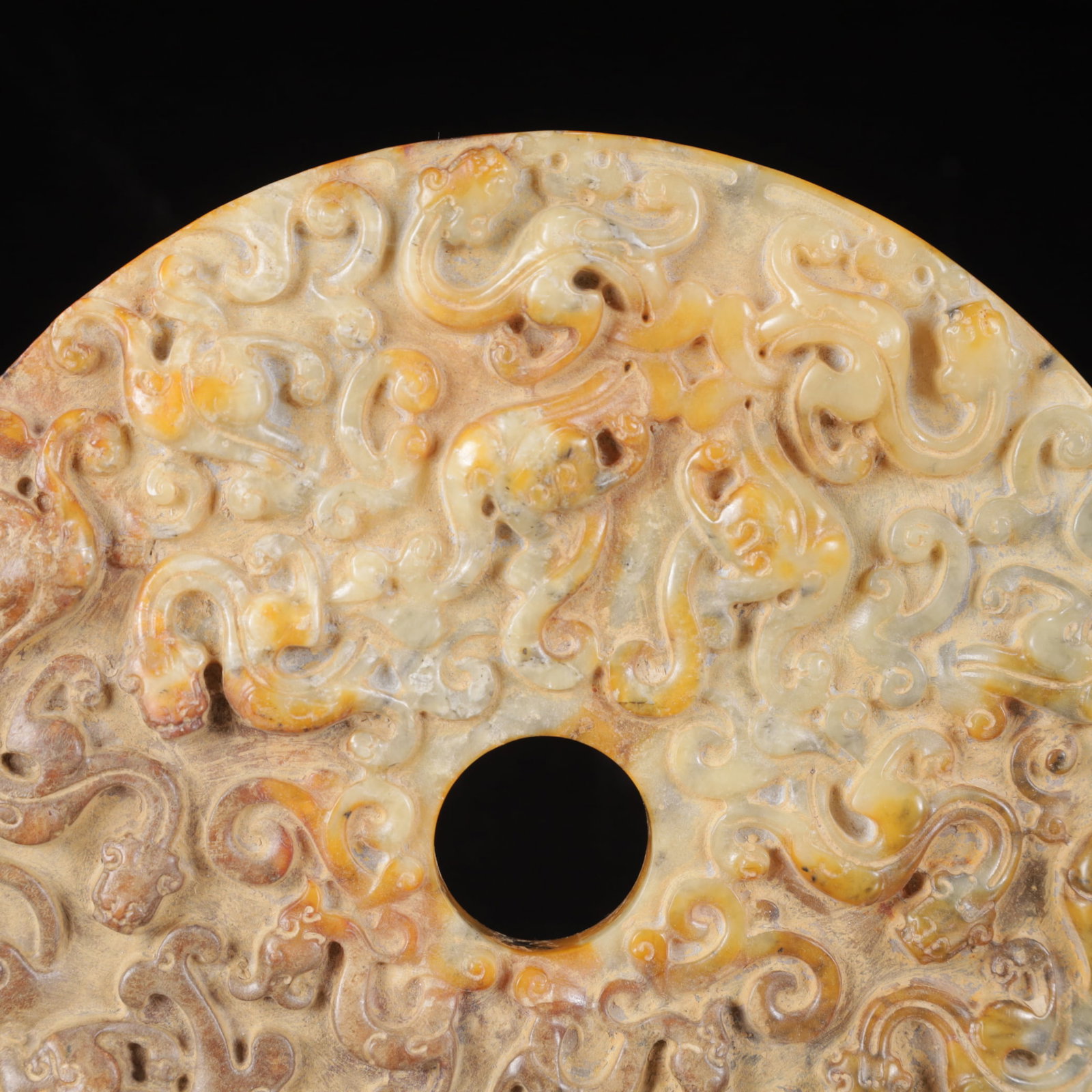 An Exquisite White Jade Chi-Dragon Pattern Jade Pendant,with Poem - 2
