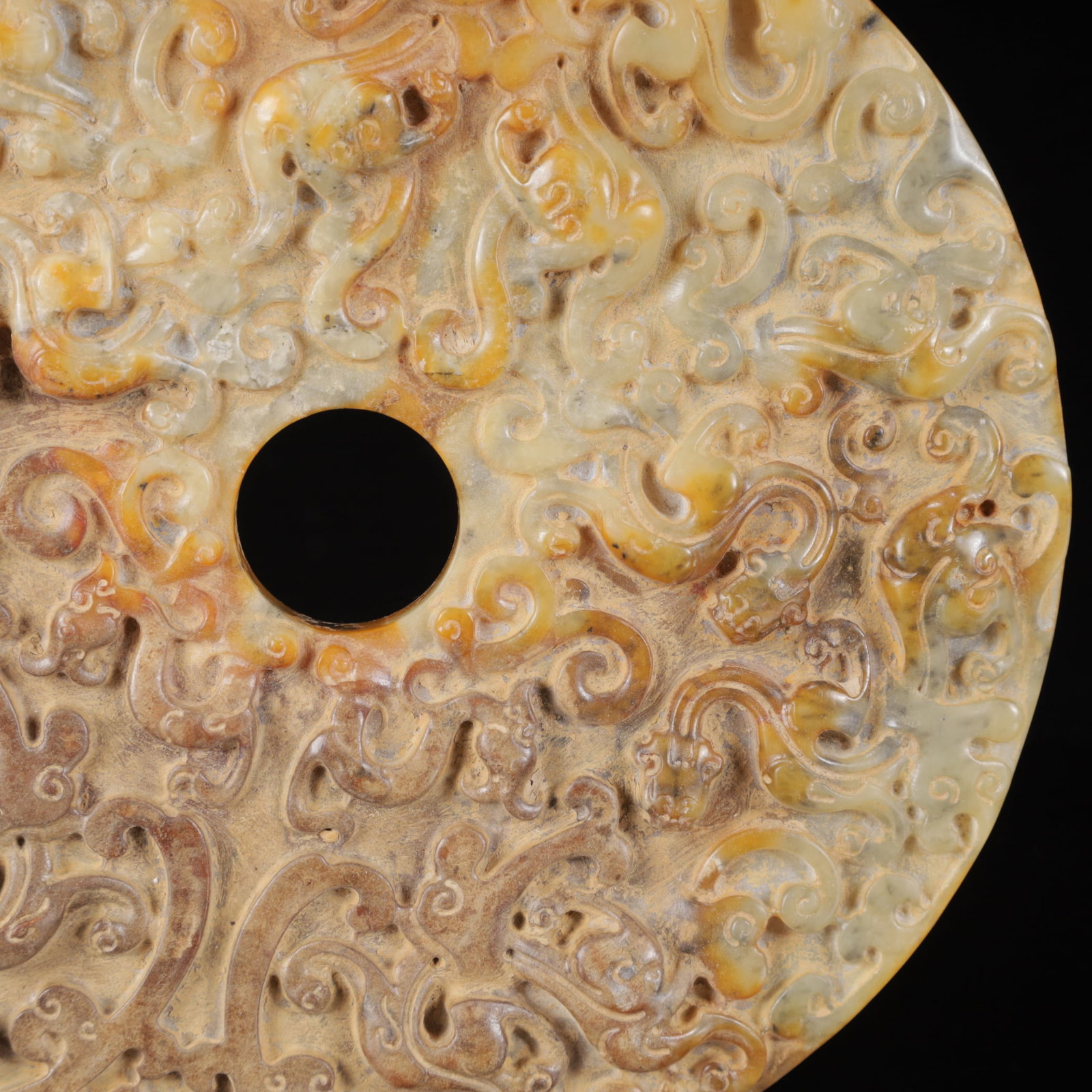 An Exquisite White Jade Chi-Dragon Pattern Jade Pendant,with Poem - 4