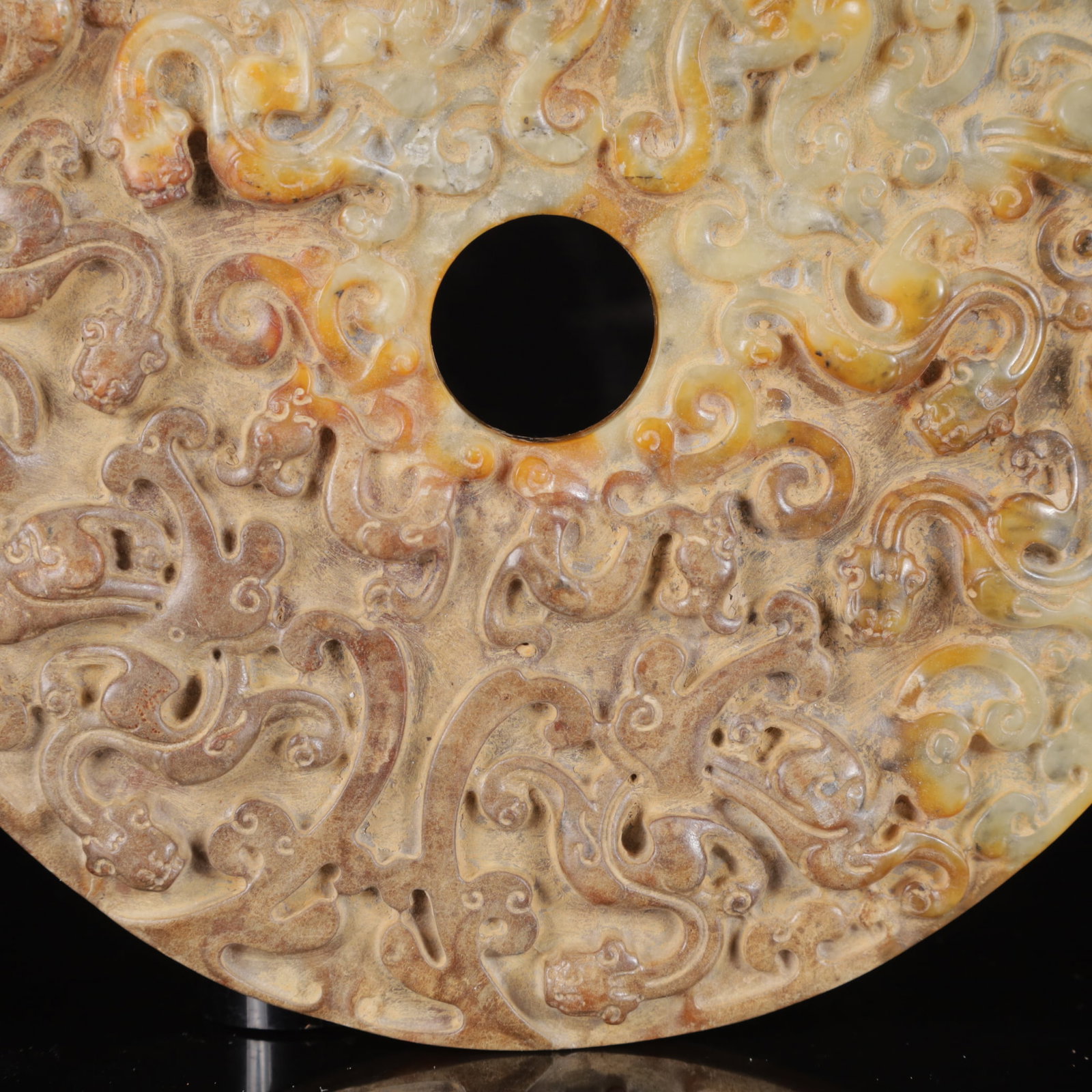 An Exquisite White Jade Chi-Dragon Pattern Jade Pendant,with Poem - 5