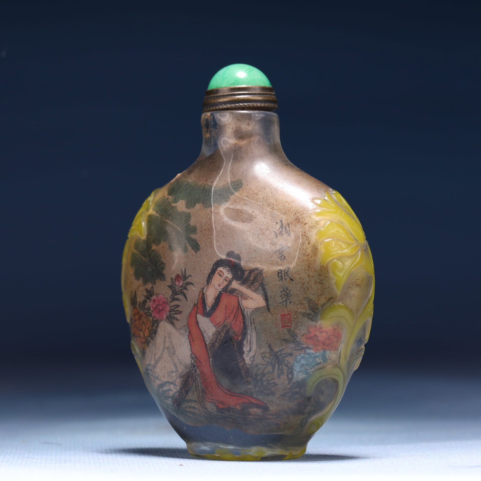 An Exquisite Glass Character and Story Pattern Snuff Bottle - 6